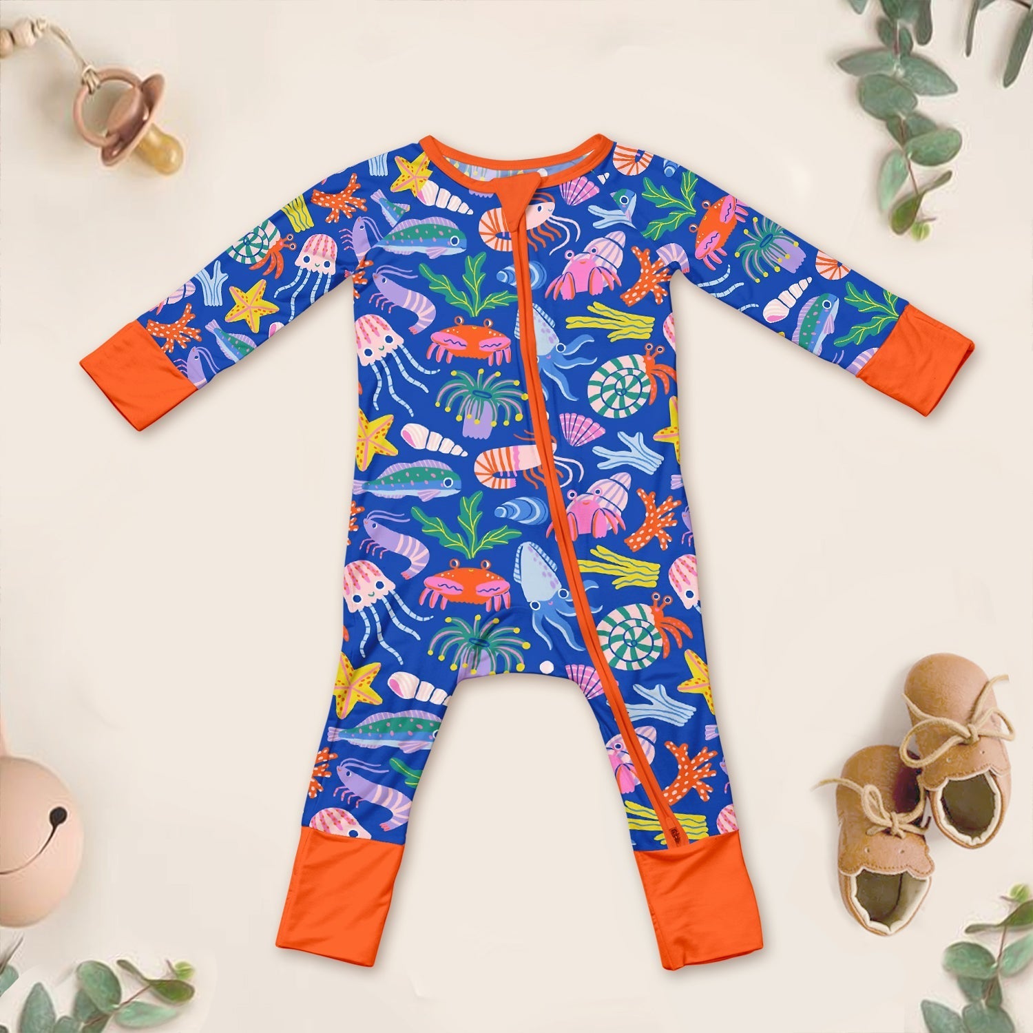 Under the Sea Convertible Zippered Romper