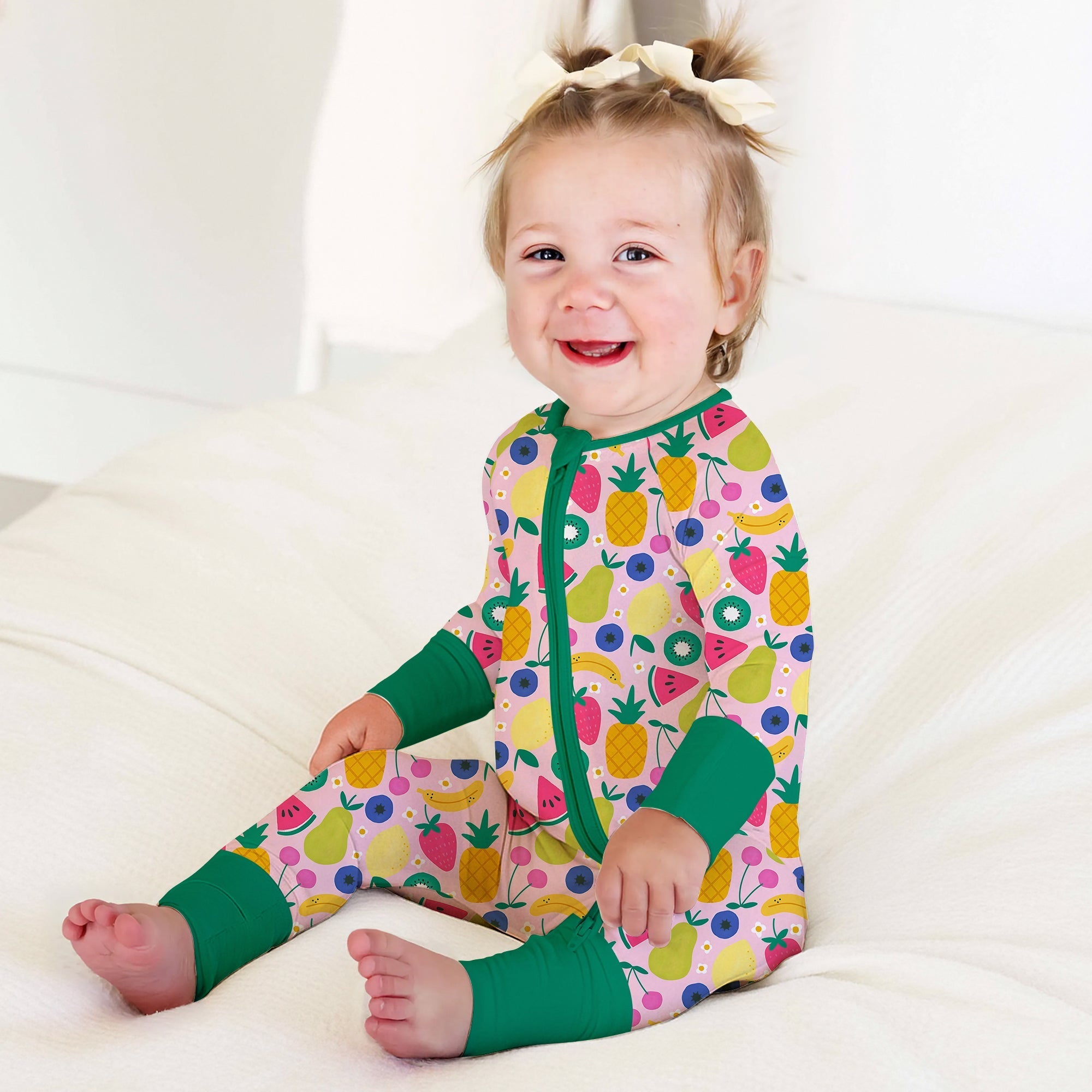 Summer Fruits Convertible Zippered Romper