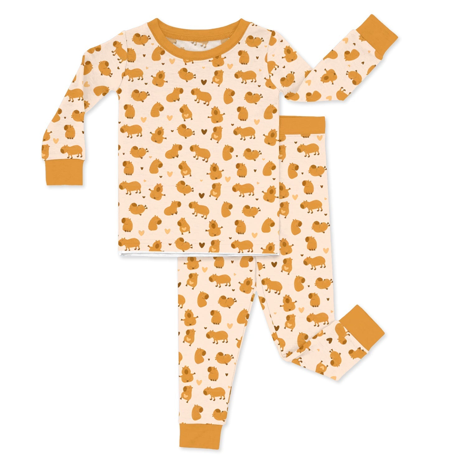 Capybaras Two Piece Pajama Set