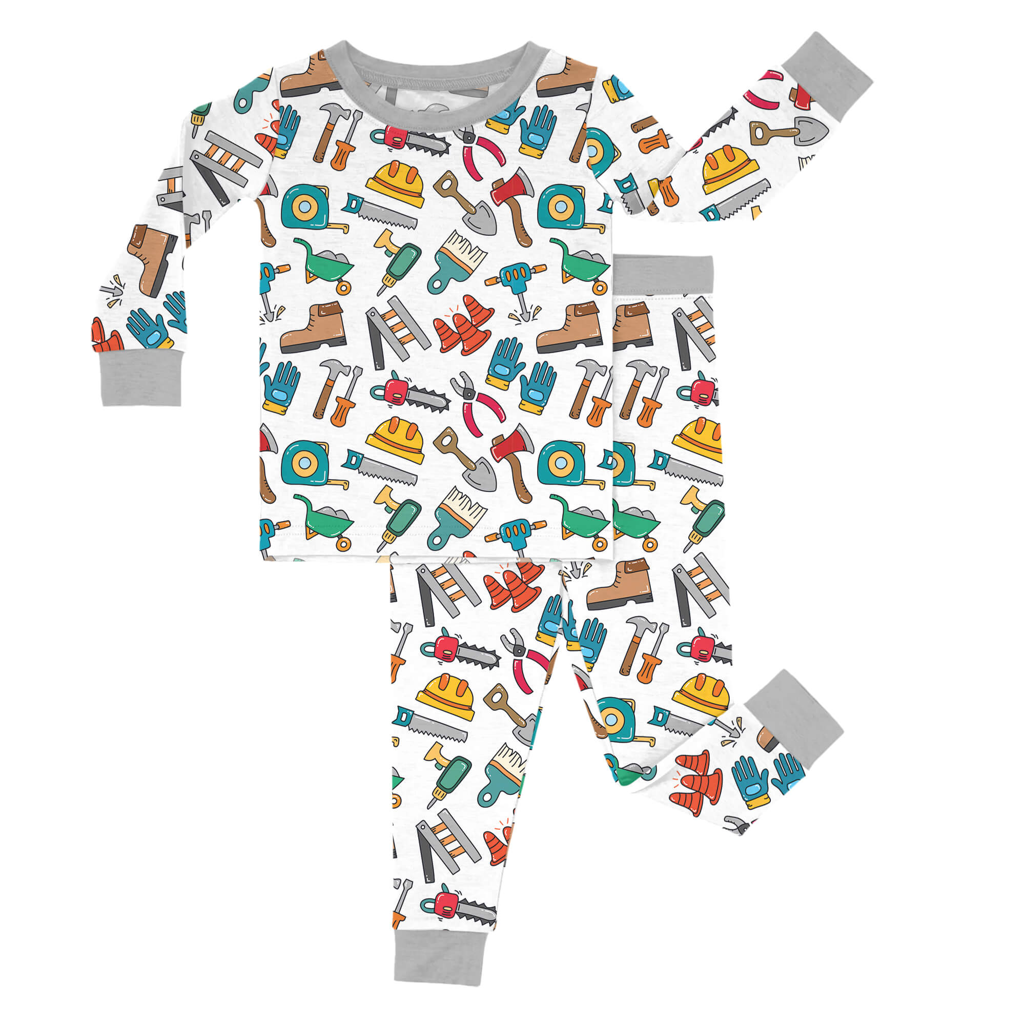 Construction Tools Two Piece Pajama Set