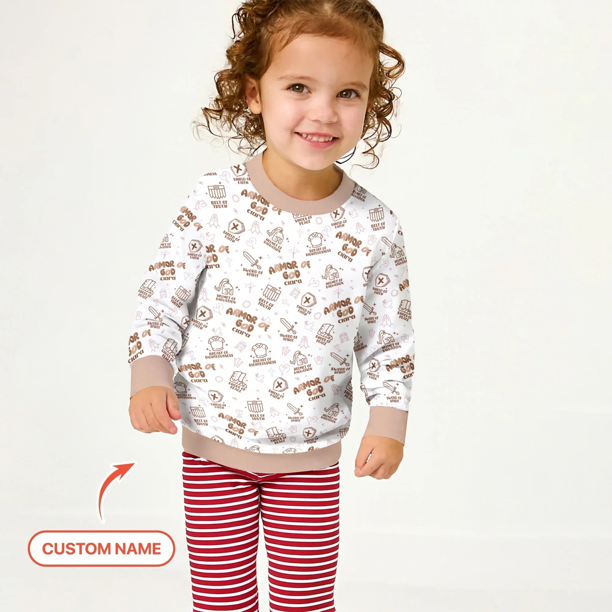 Armor of God Custom Name Crewneck Sweatshirt - StazzyBaby