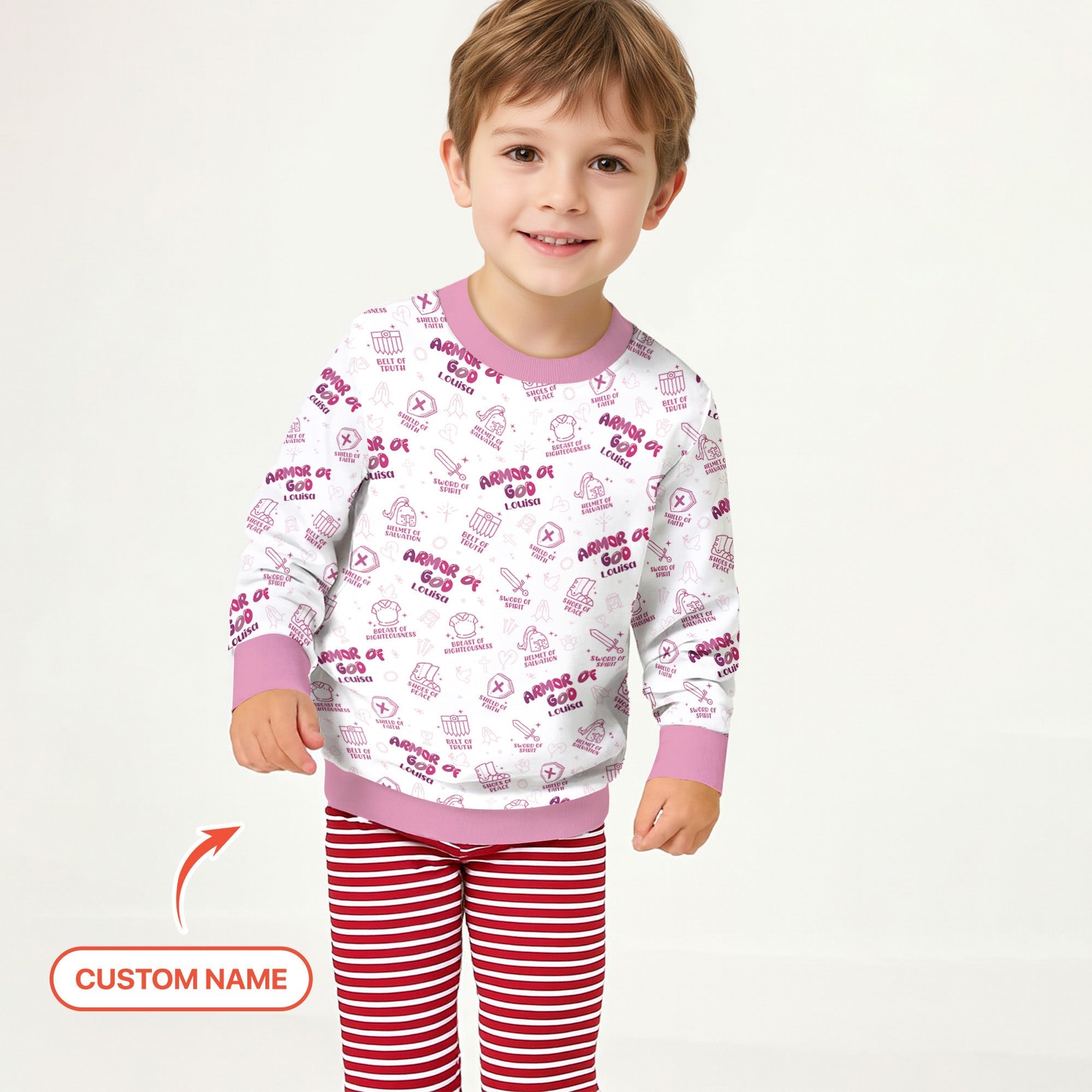 Armor of God Custom Name Crewneck Sweatshirt - StazzyBaby
