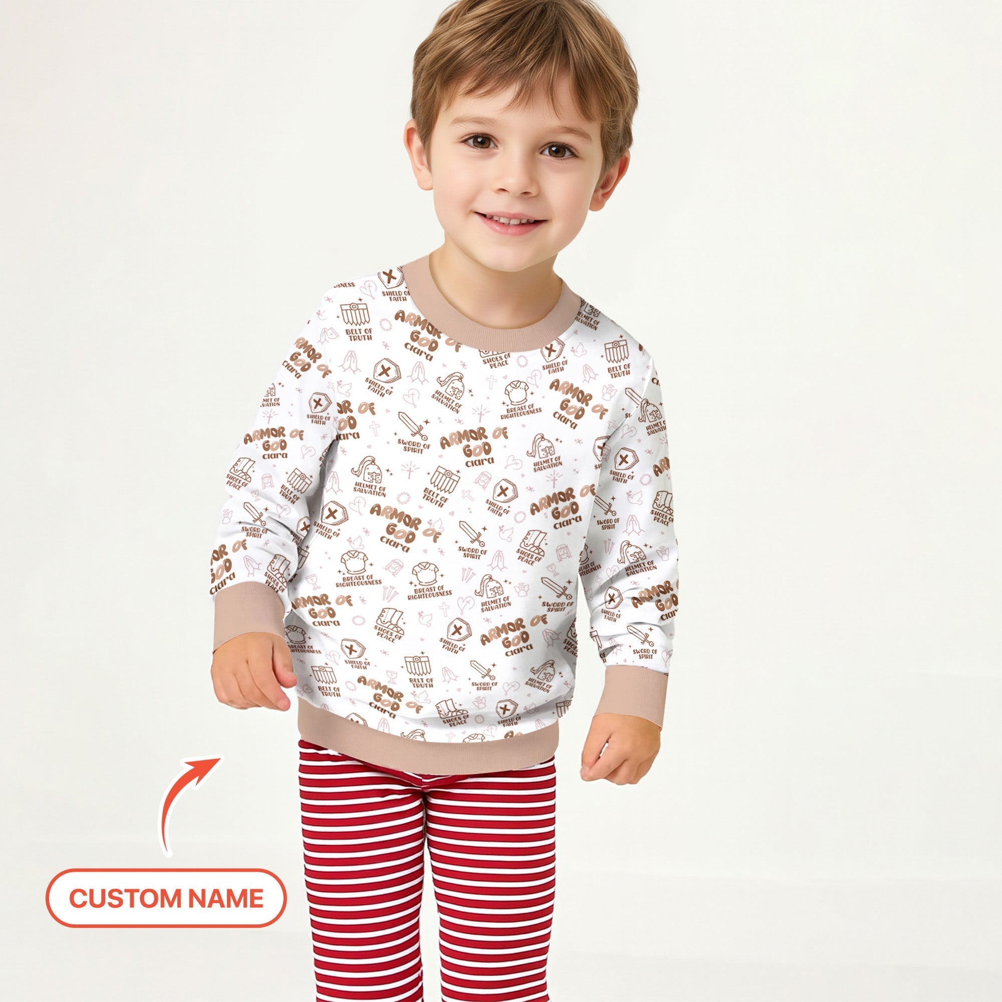 Armor of God Custom Name Crewneck Sweatshirt - StazzyBaby