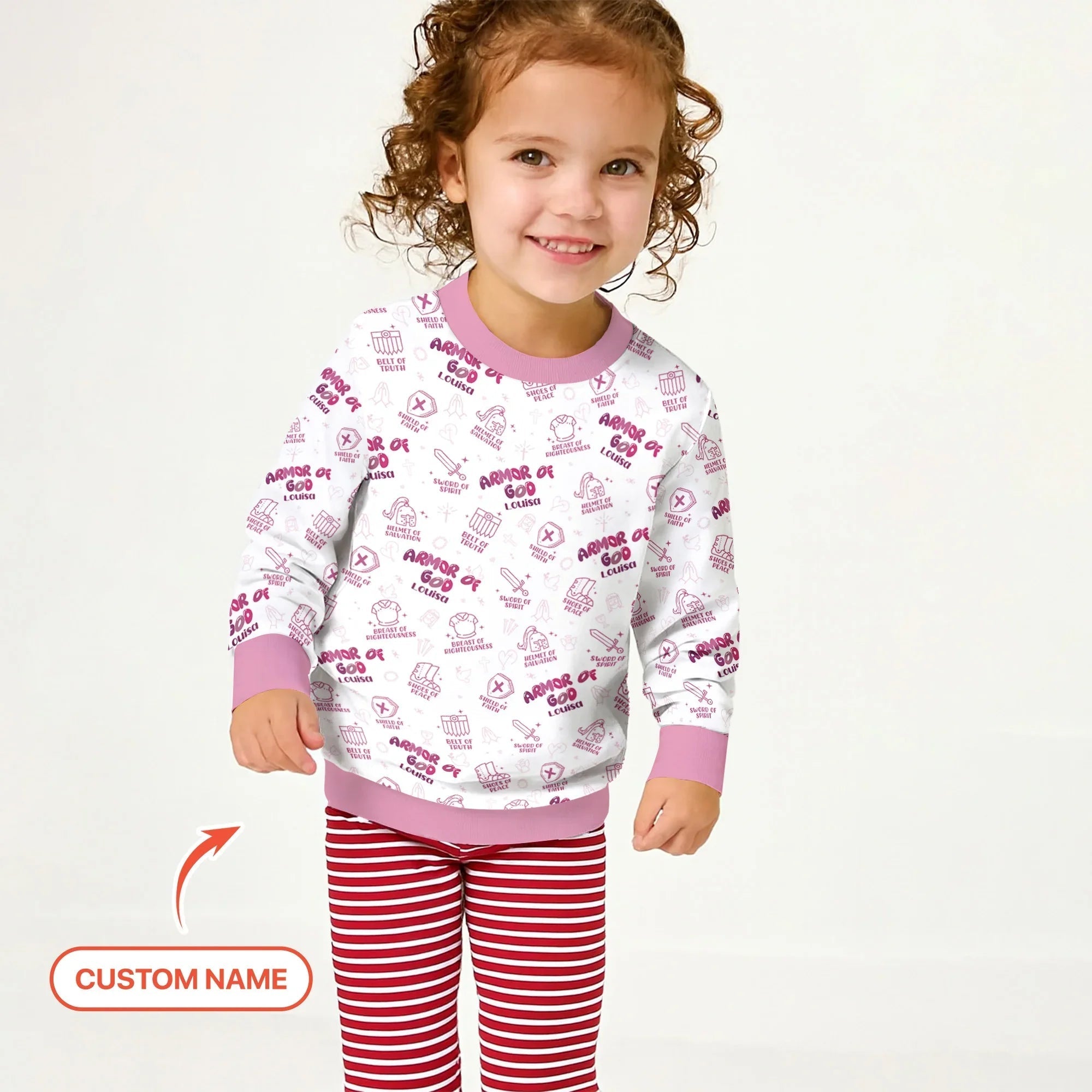 Armor of God Custom Name Crewneck Sweatshirt - StazzyBaby