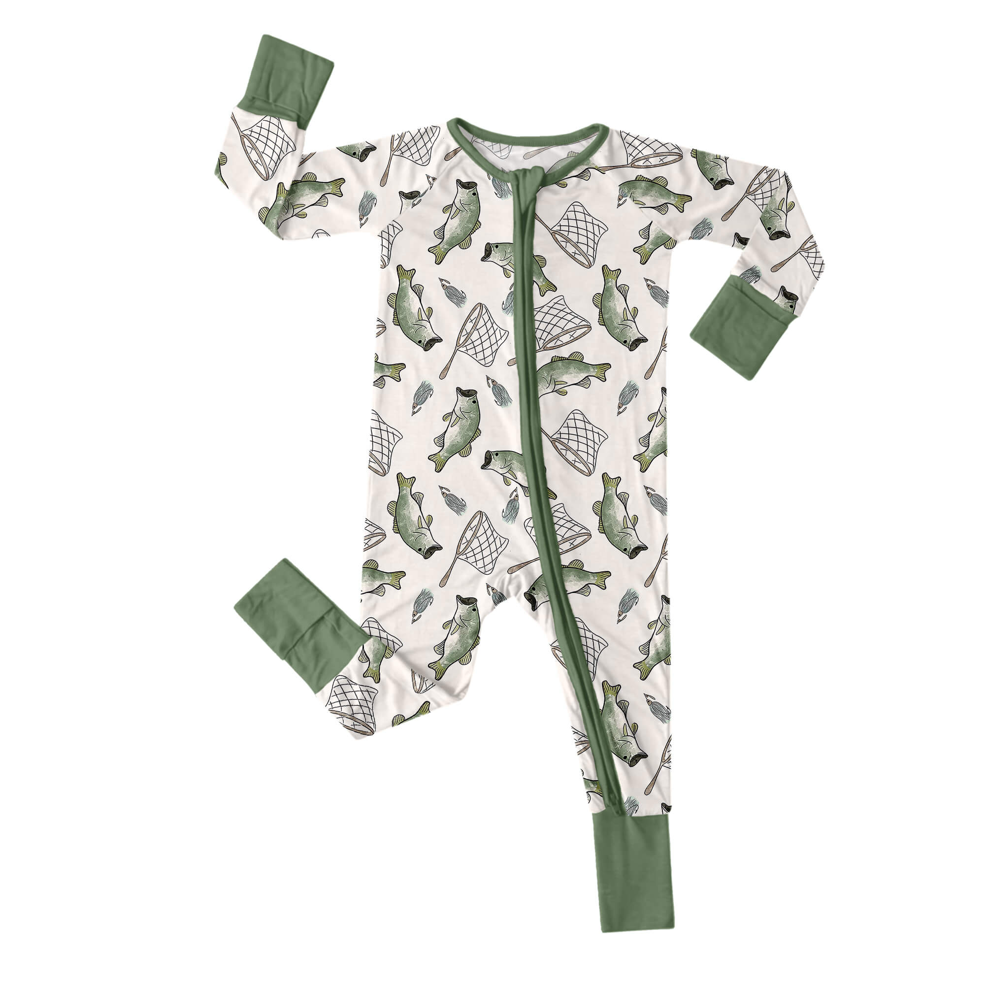 Bass Buddies Convertible Zippered Romper - StazzyBaby