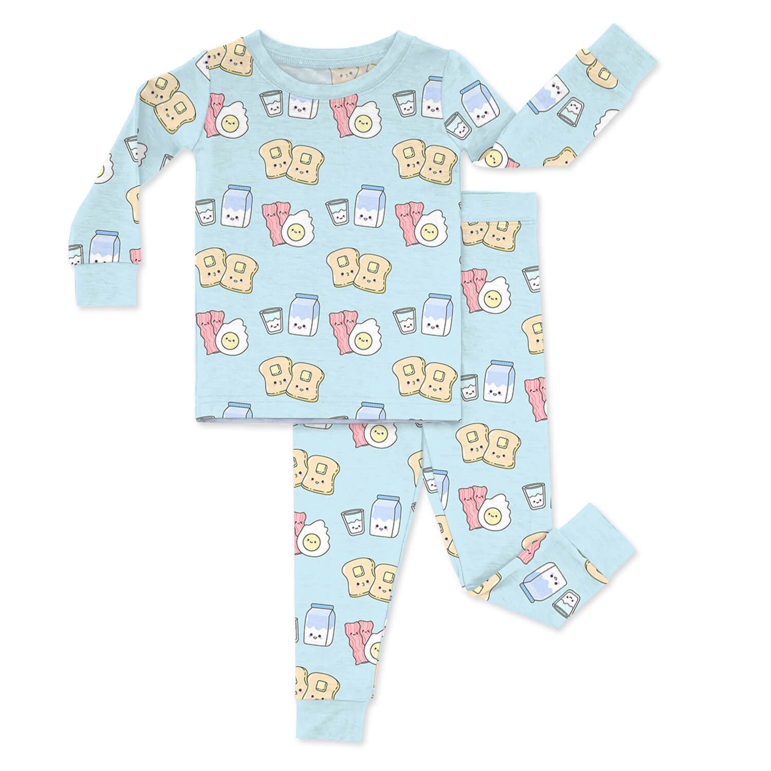 Blue Breakfast Buddies Two Piece Pajama Set - StazzyBaby
