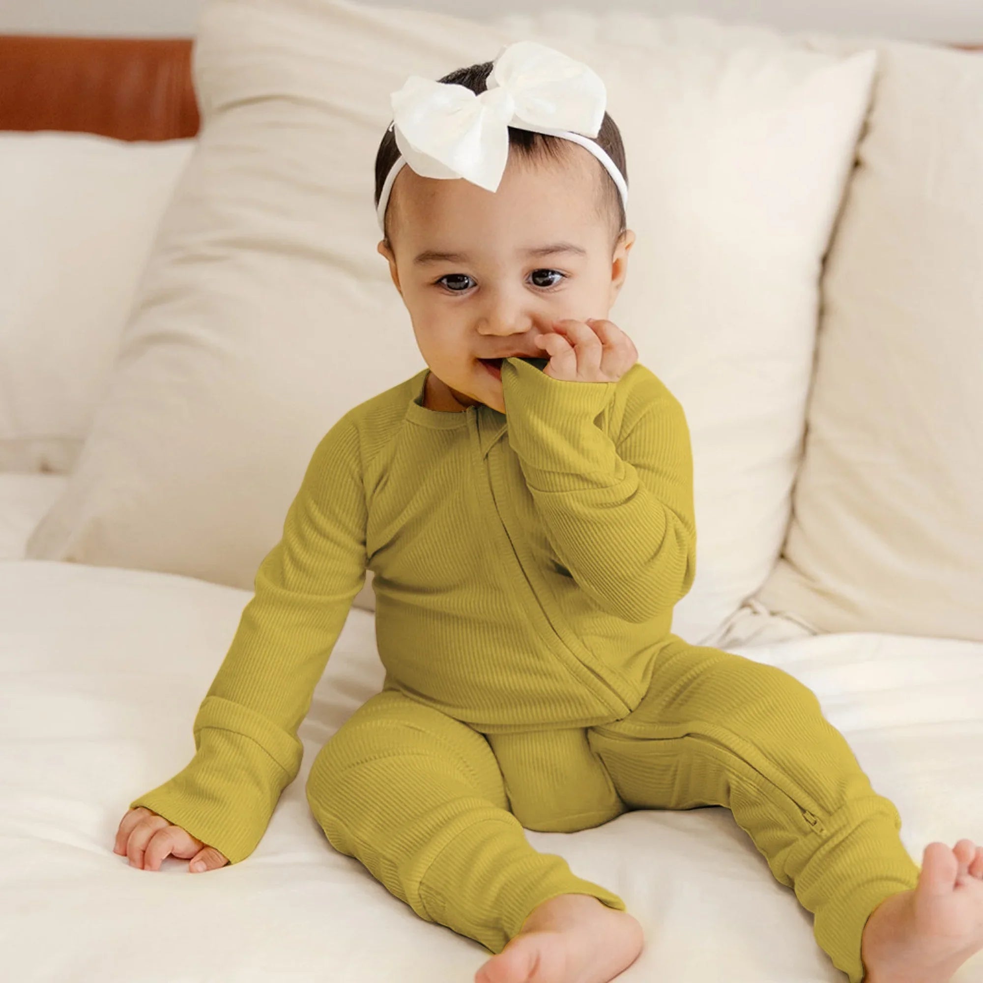 Buttercup Ribbed Zippy - StazzyBaby