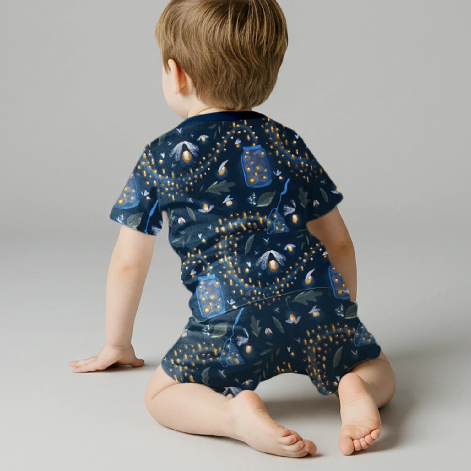 Catching Fireflies Two Piece Short Sleeve & Shorts Pajama Set - StazzyBaby