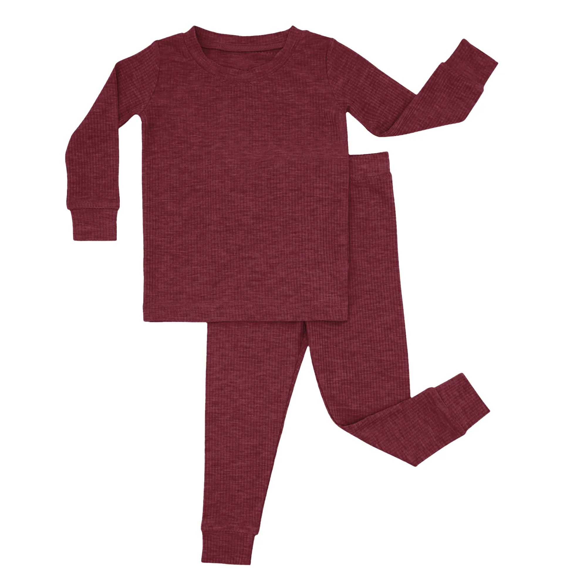 Cherrywood Ribbed Two Piece Long Sleeve Pajama Set - StazzyBaby
