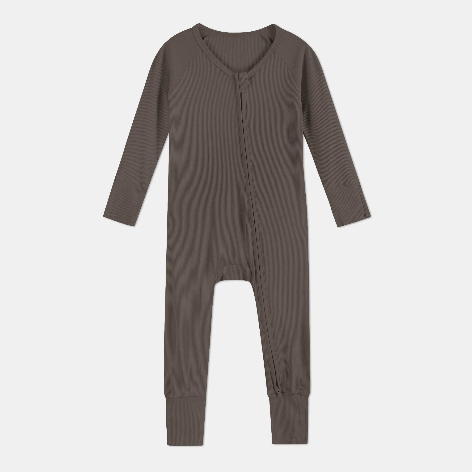 Cocoa Ribbed Zippy - StazzyBaby