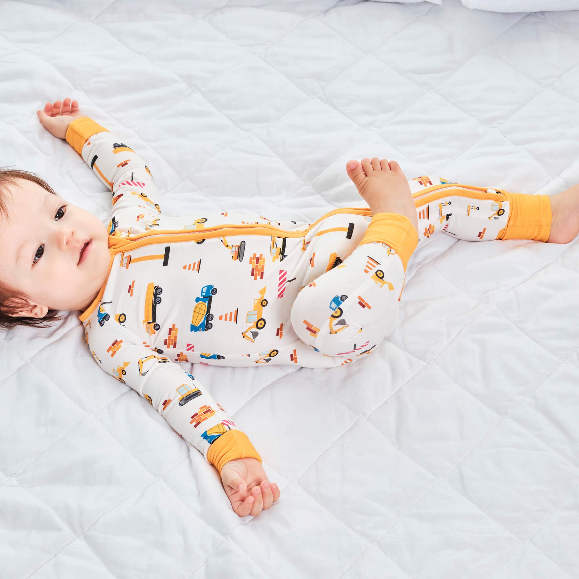 Construction Convertible Zippered Romper - StazzyBaby