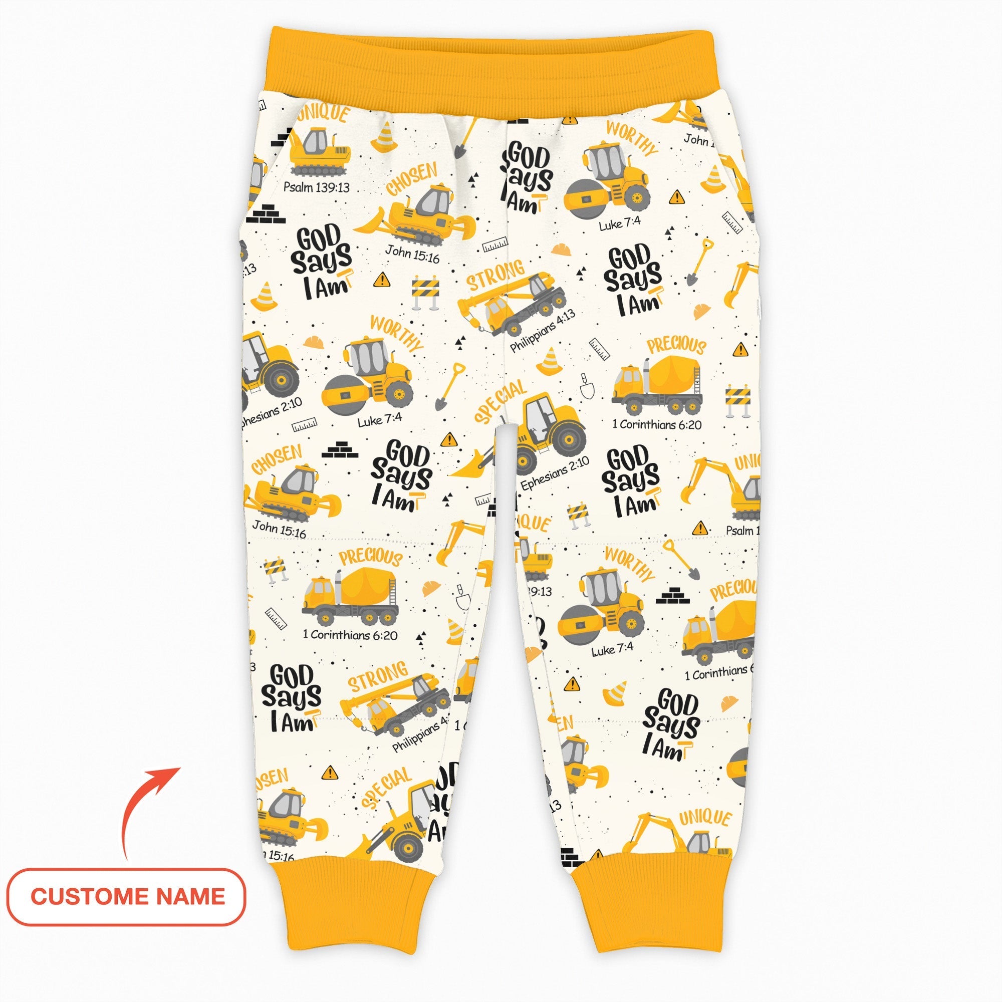 Custom Name God Says I Am Boy Jogger - StazzyBaby