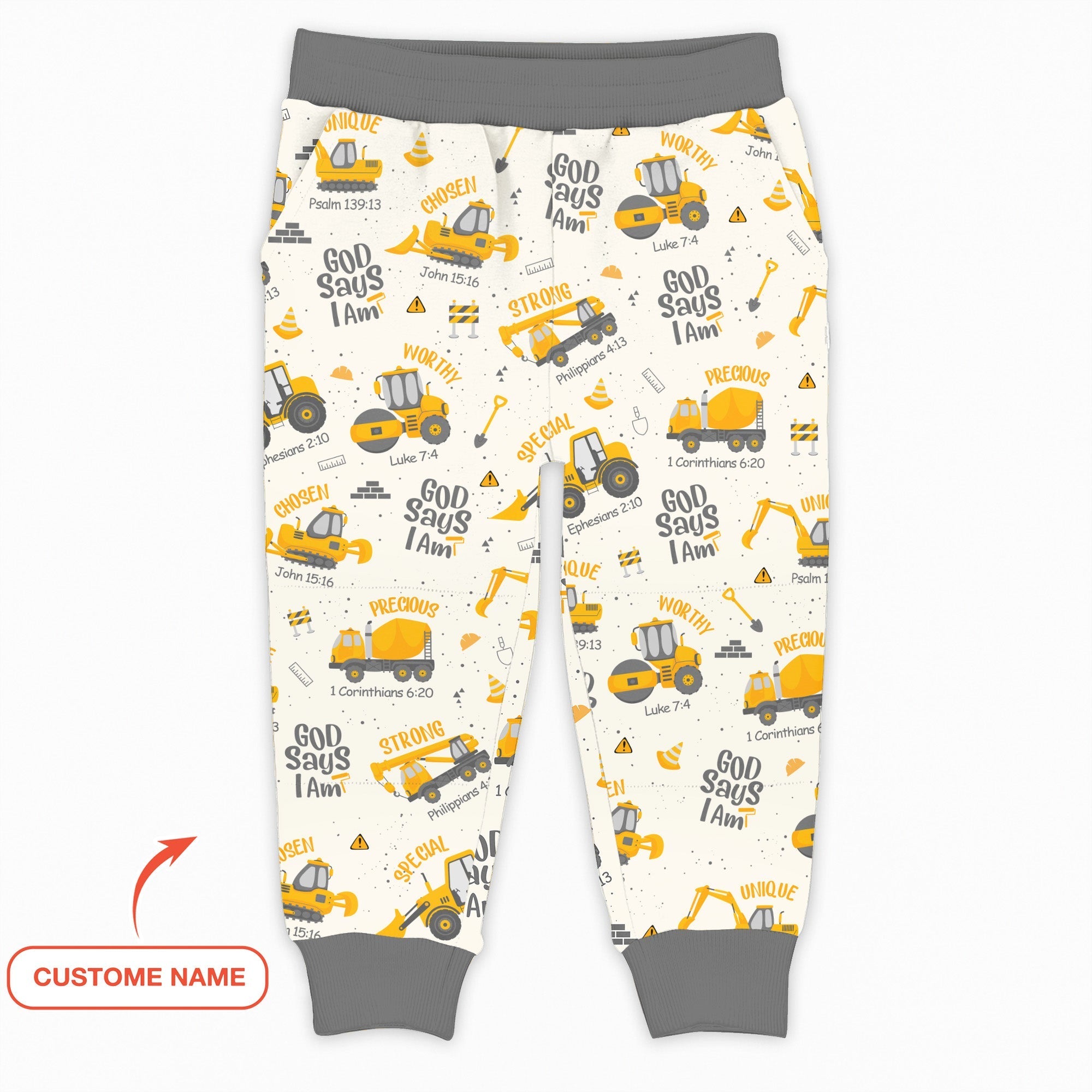 Custom Name God Says I Am Boy Jogger - StazzyBaby