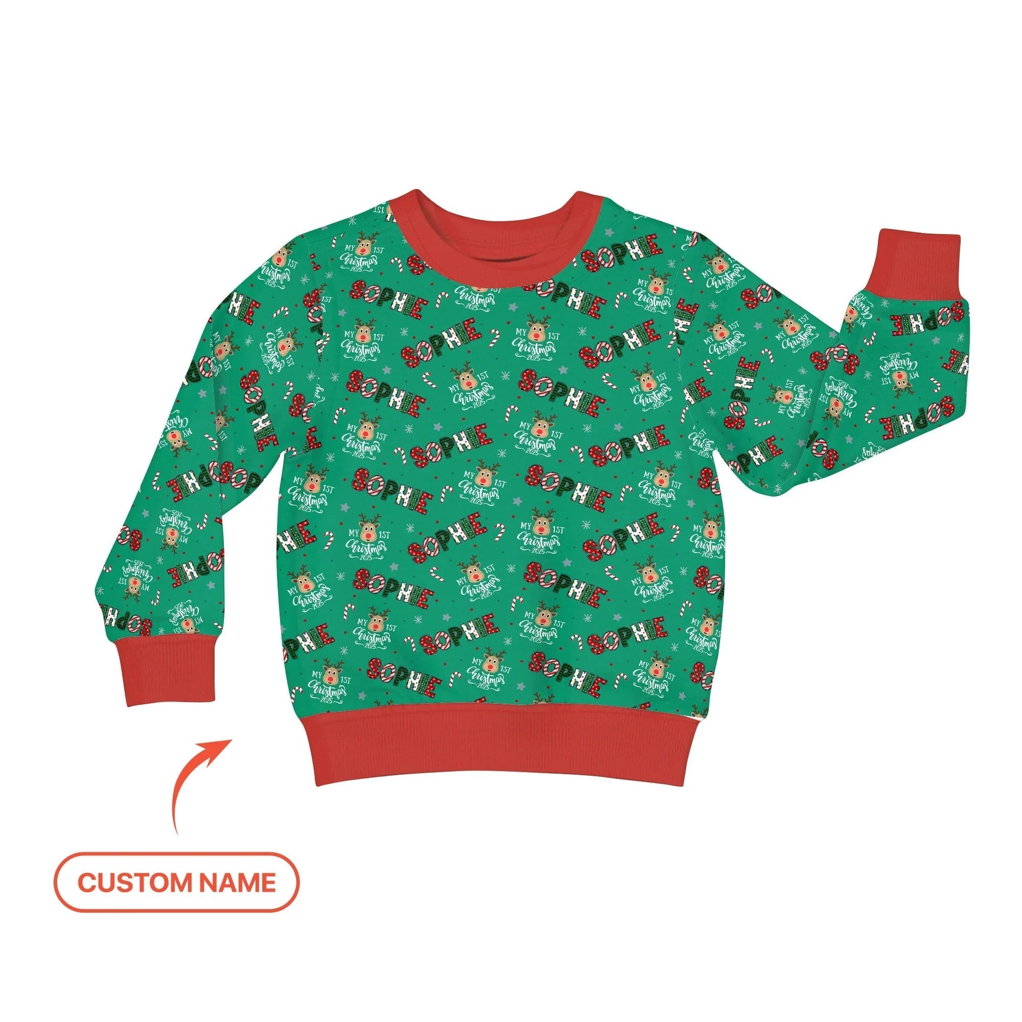 Custom Name "My First Christmas" Crewneck Sweatshirt - StazzyBaby