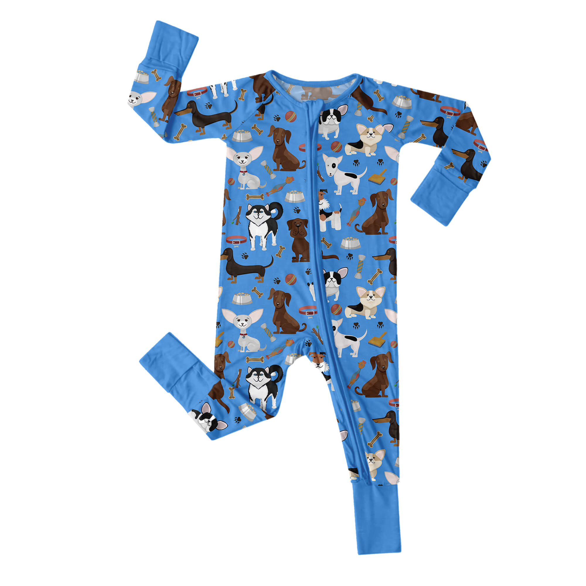 Dapper Dogs Convertible Zippered Romper - StazzyBaby