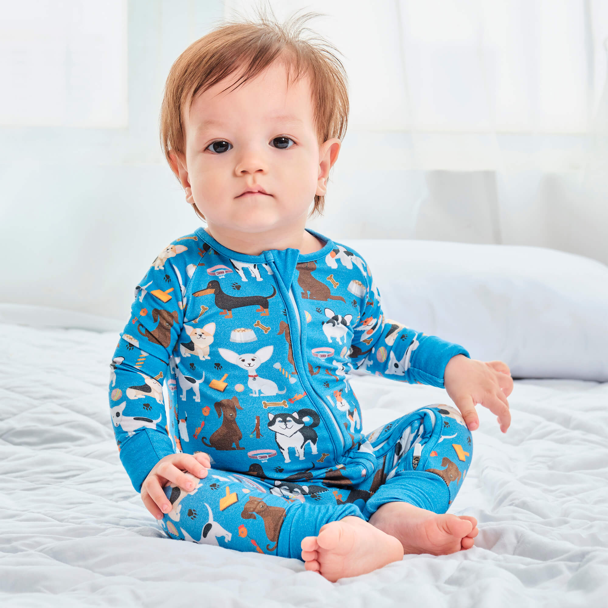 Dapper Dogs Convertible Zippered Romper - StazzyBaby