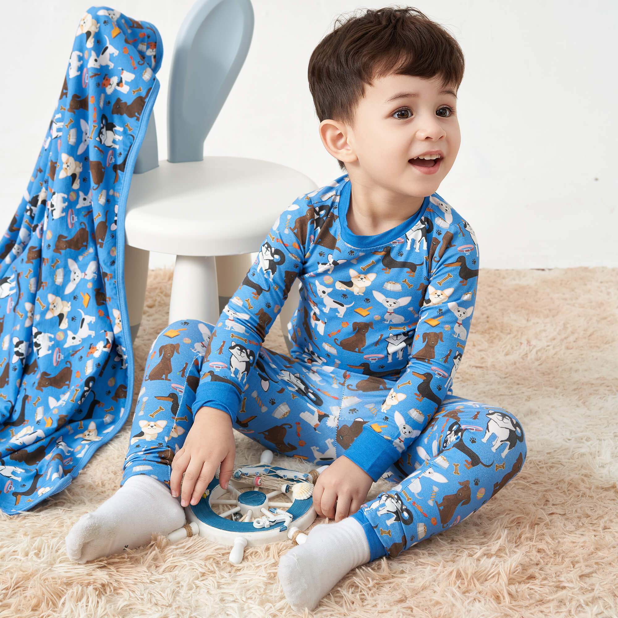 Dapper Dogs Two Piece Pajama Set - StazzyBaby