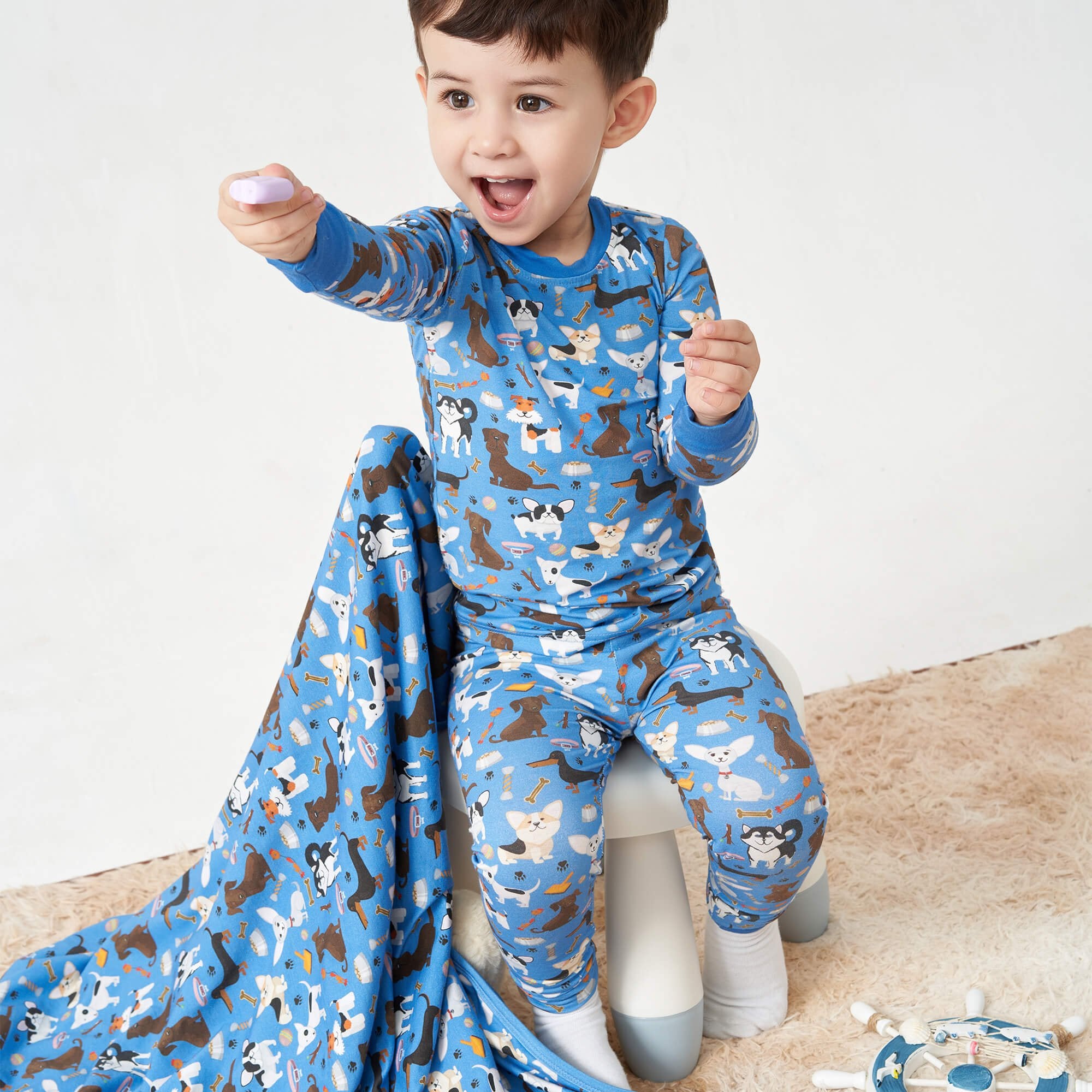 Dapper Dogs Two Piece Pajama Set - StazzyBaby