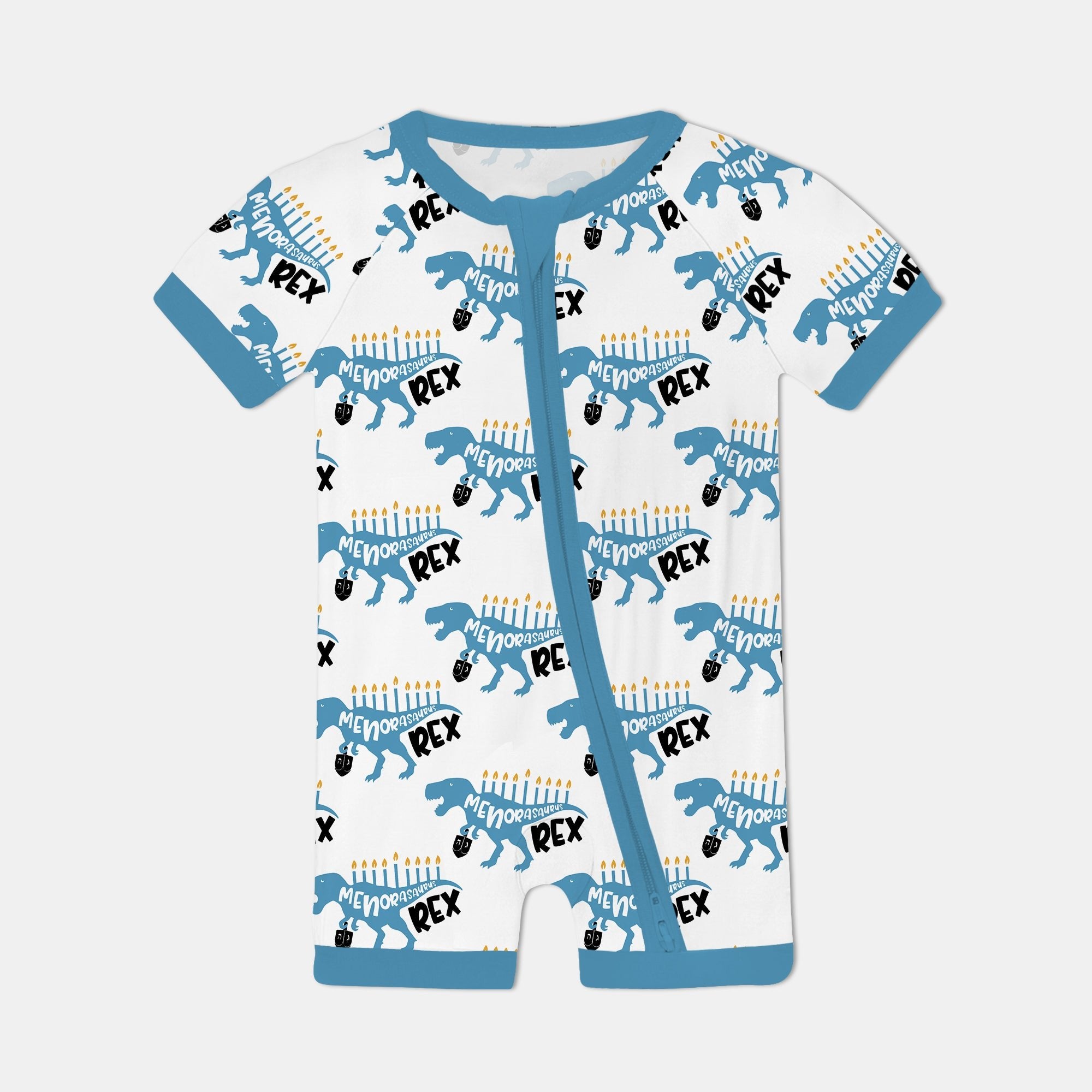 Dinosaur Hanukkah Boy Shorty Zippy - StazzyBaby