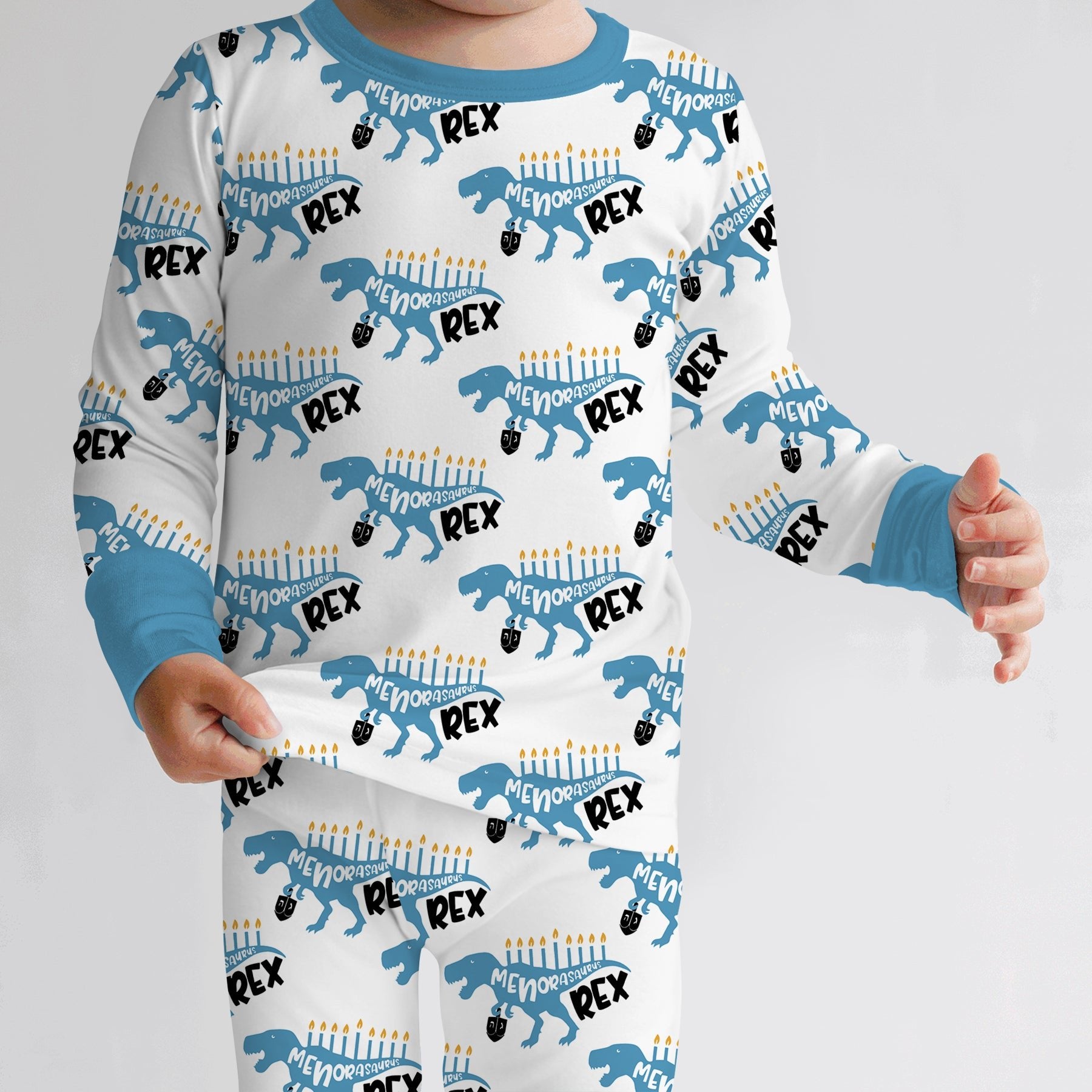 Dinosaur Hanukkah Boy Two - Piece Pajama Set - StazzyBaby