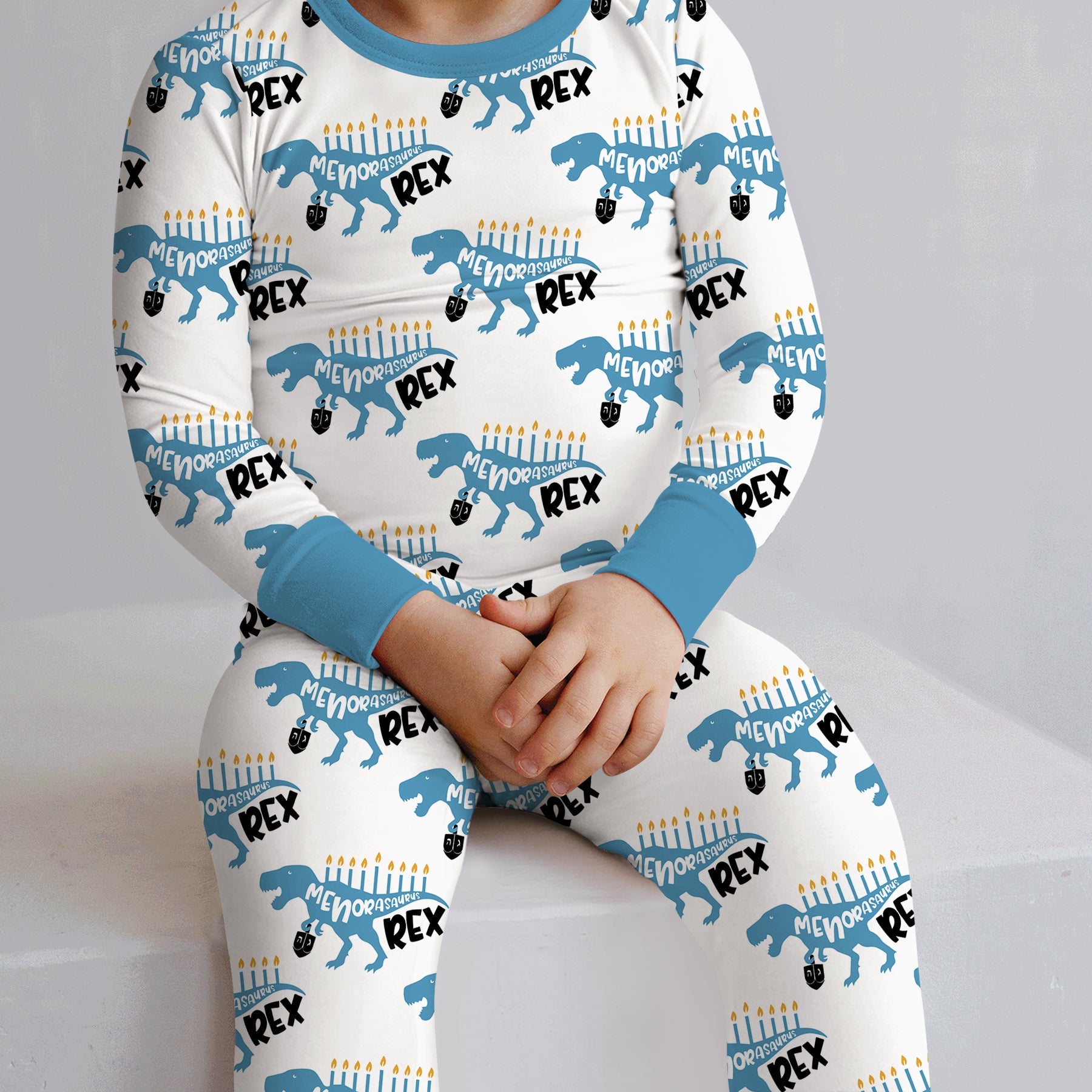 Dinosaur Hanukkah Boy Two - Piece Pajama Set - StazzyBaby