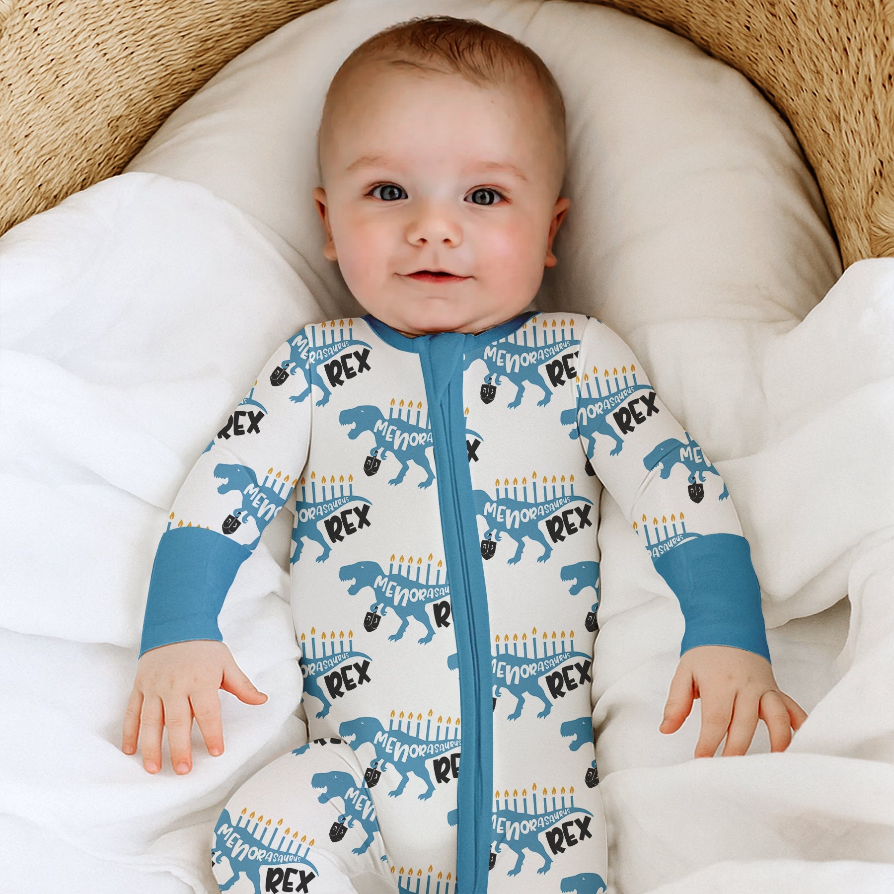 Dinosaur Hanukkah Boy Zippy - StazzyBaby