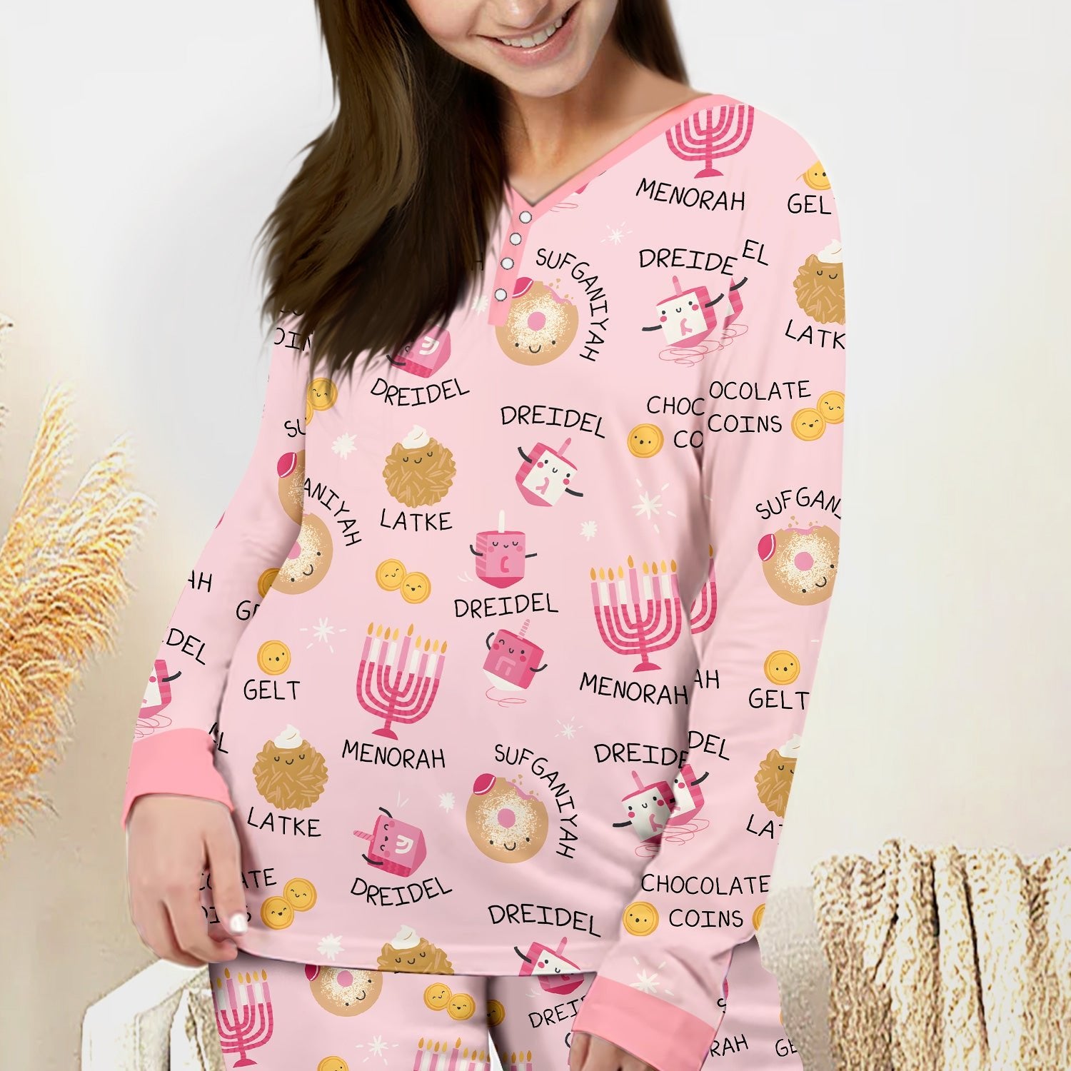 Family Hanukkah Matching Women Pajama Set - StazzyBaby
