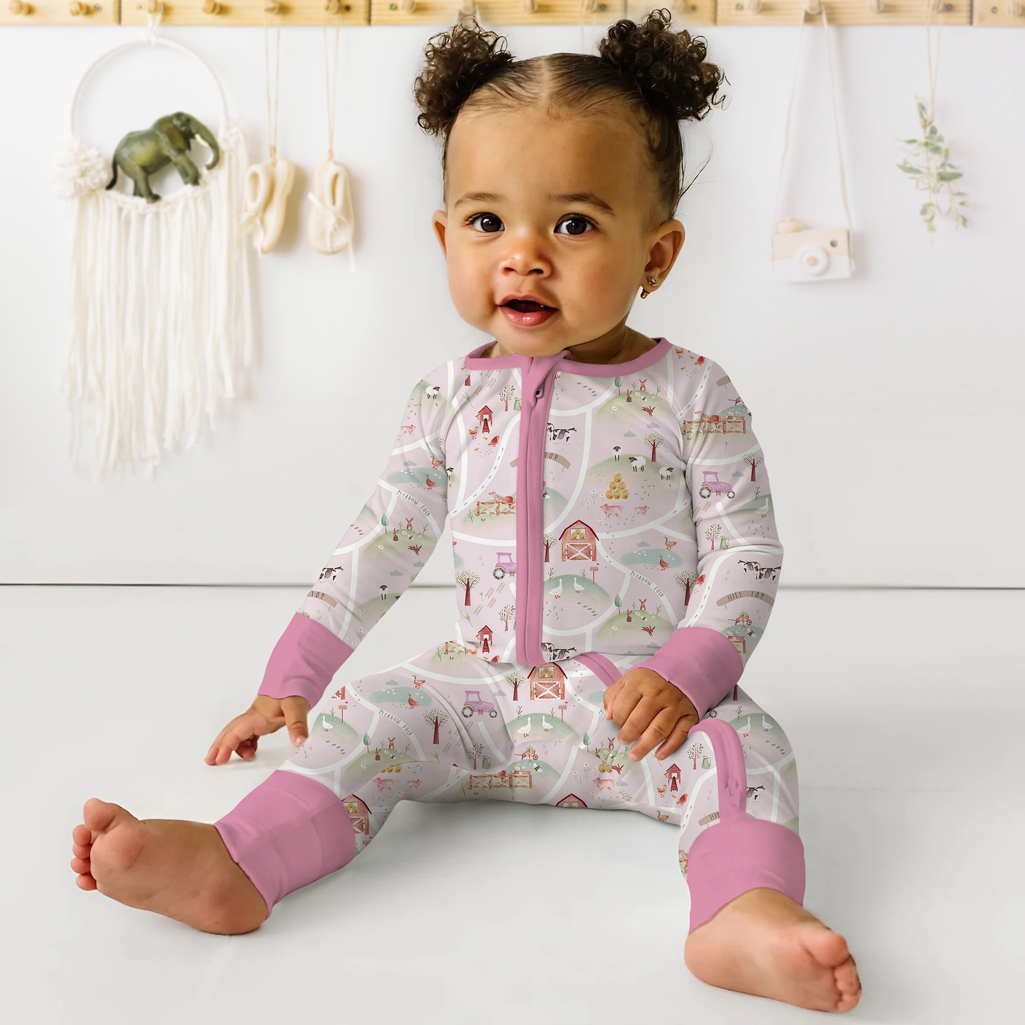 Farm Meadow Convertible Zippered Romper - StazzyBaby