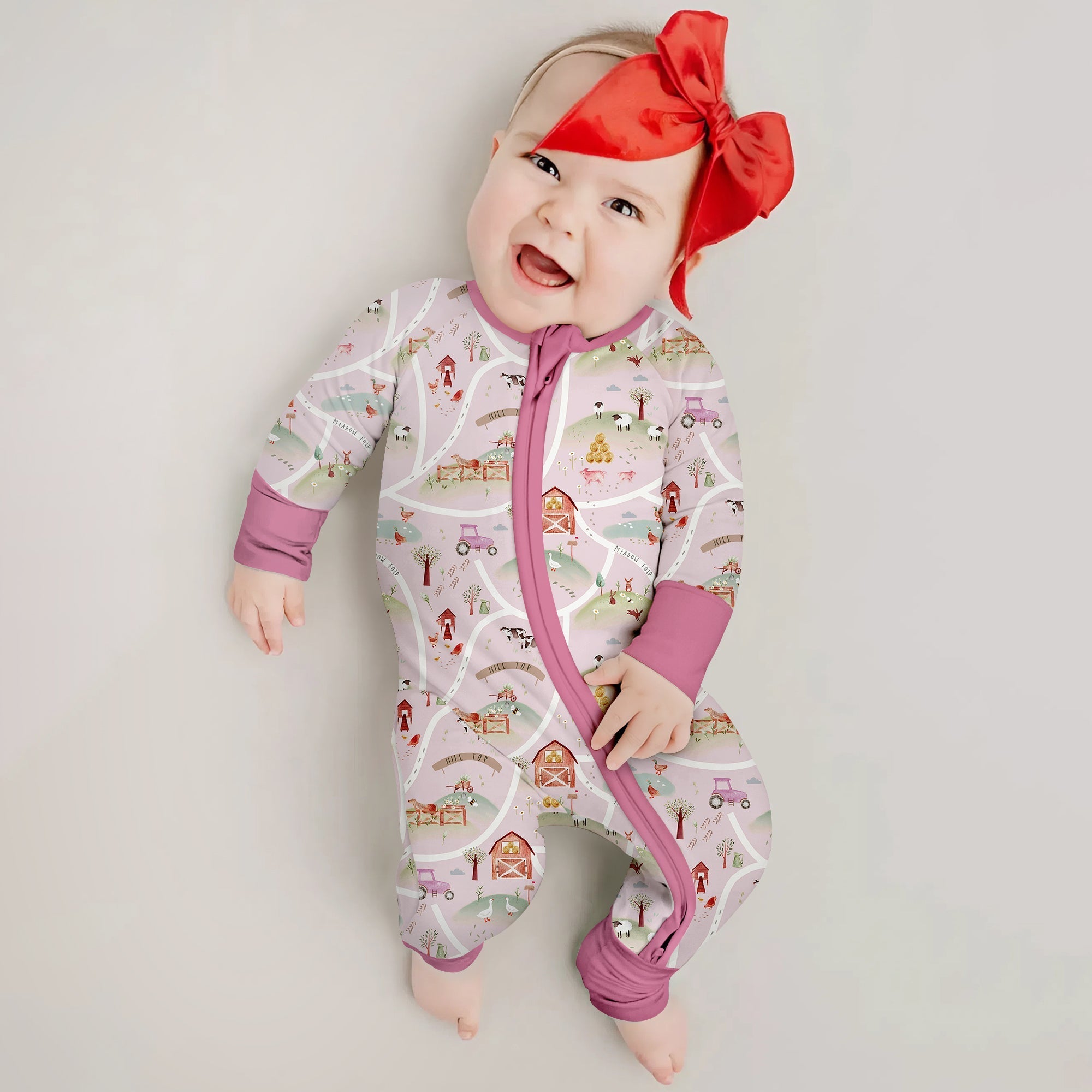 Farm Meadow Convertible Zippered Romper - StazzyBaby