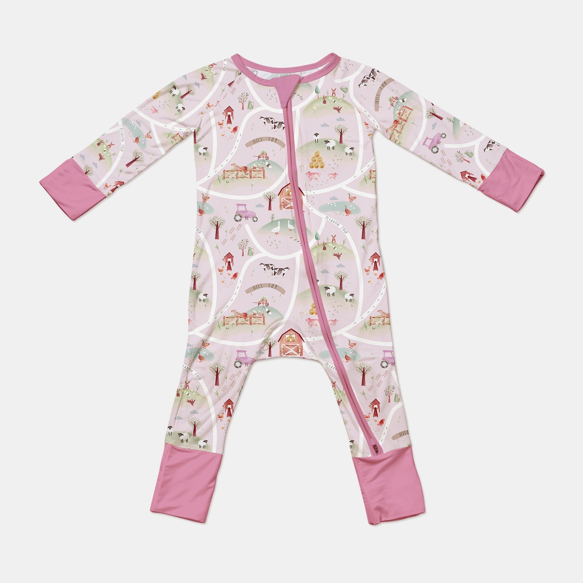 Farm Meadow Convertible Zippered Romper - StazzyBaby