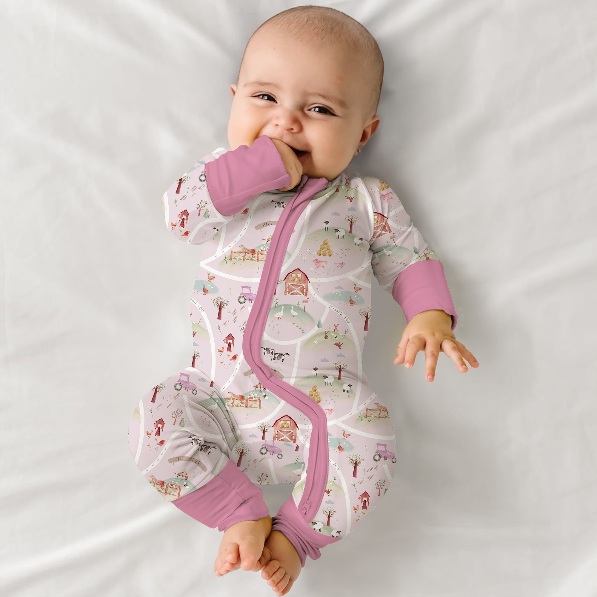 Farm Meadow Convertible Zippered Romper - StazzyBaby