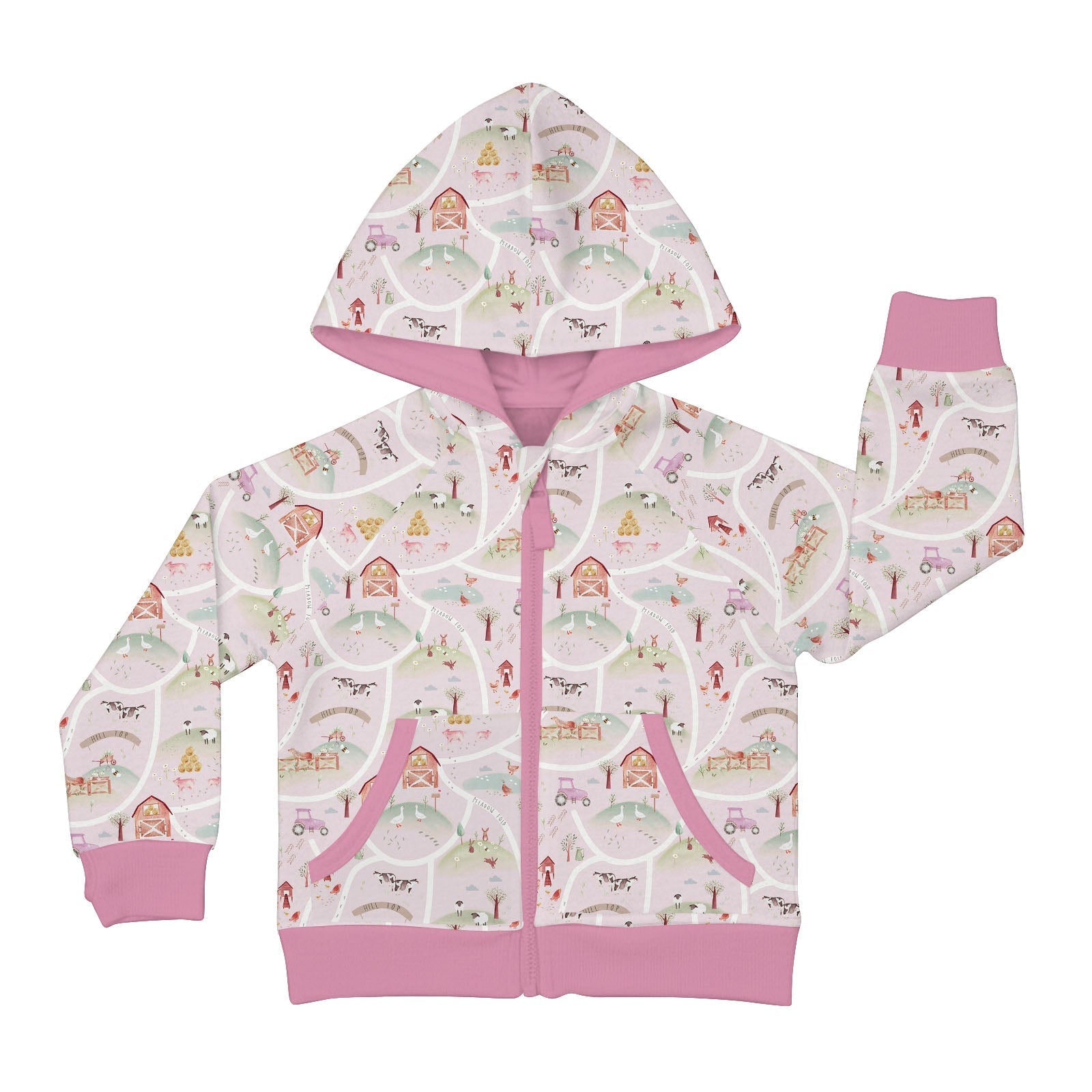 Farm Meadow Zip Hoodie - StazzyBaby