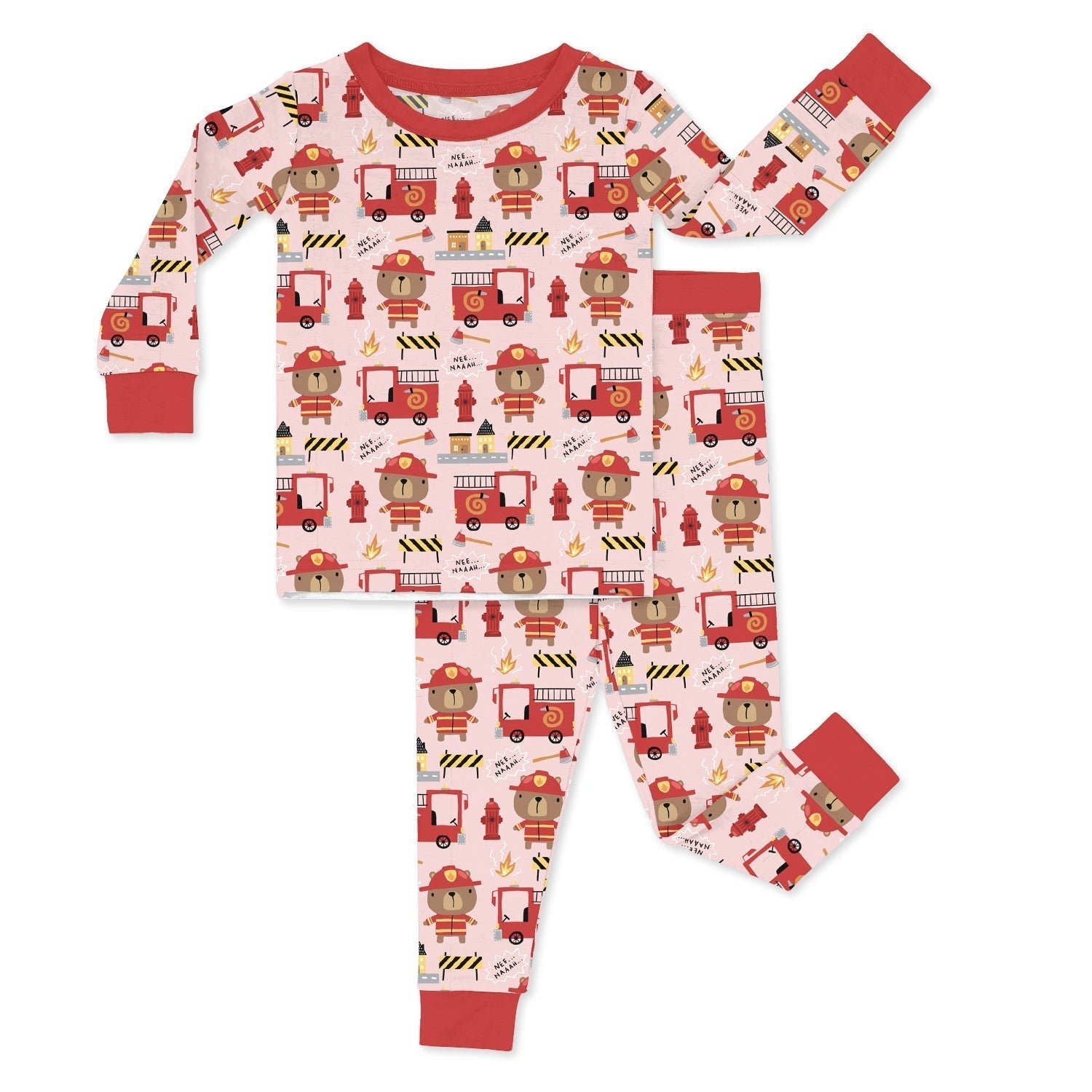 Firefighter Bears Two Piece Pajama Set - StazzyBaby
