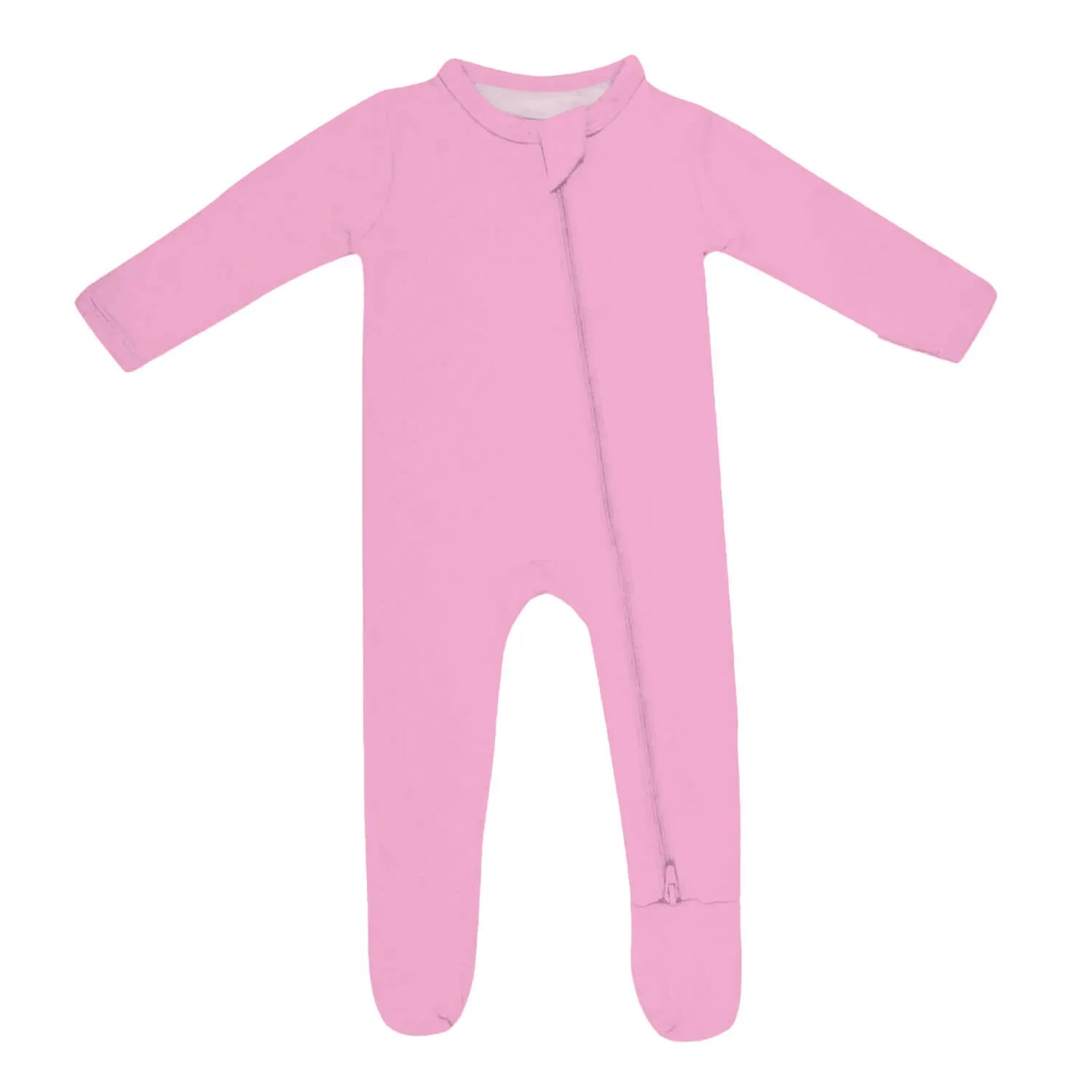 Footie Zippered Romper in Pink - StazzyBaby
