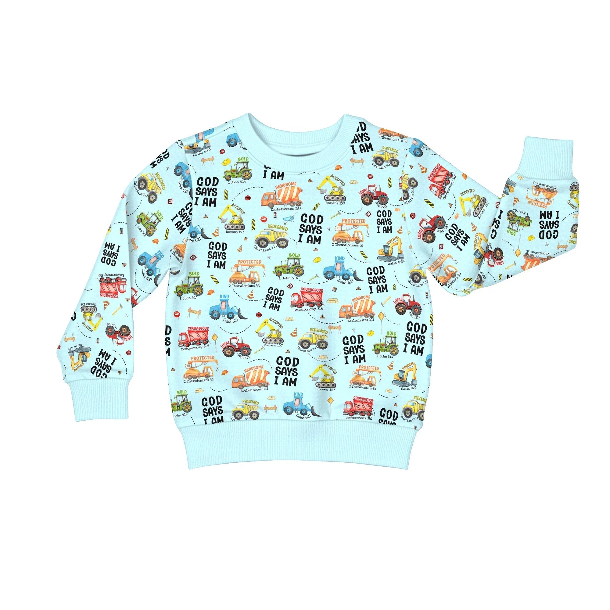 God Says I Am Boy Crewneck Sweatshirt - StazzyBaby