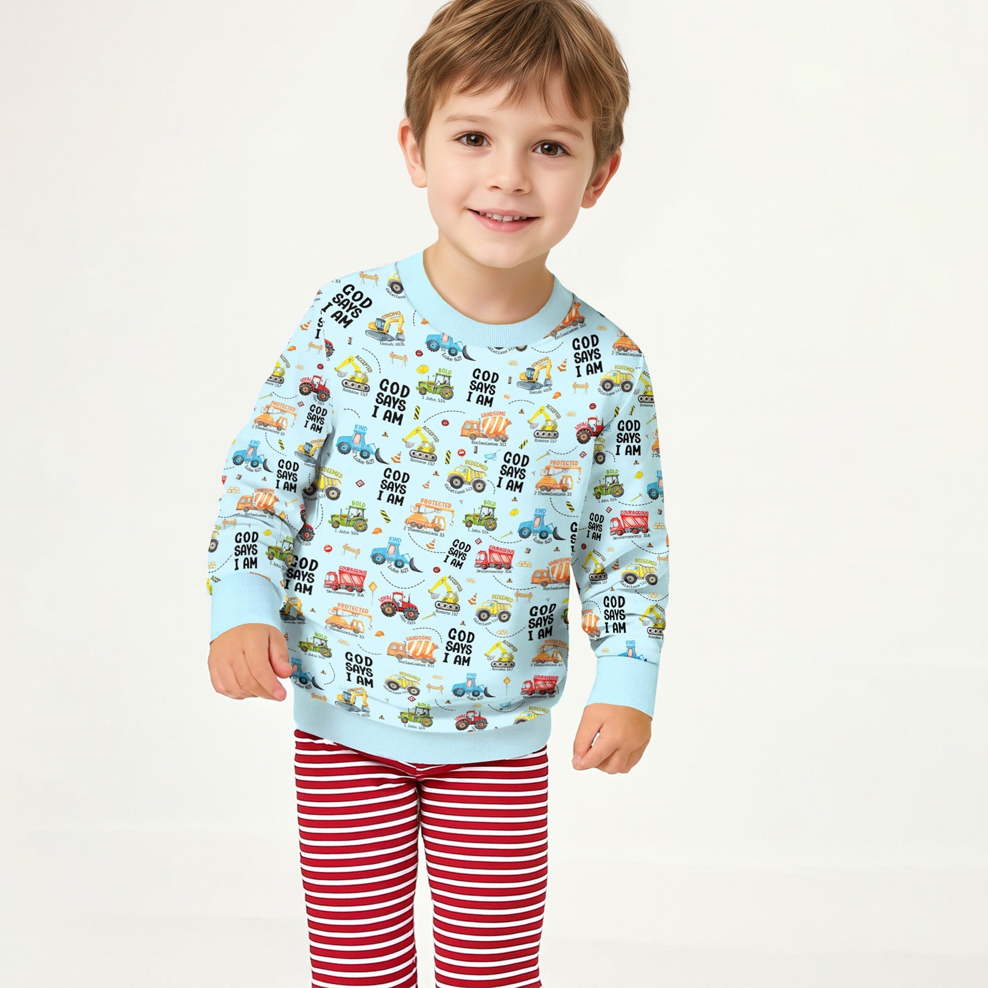 God Says I Am Boy Crewneck Sweatshirt - StazzyBaby