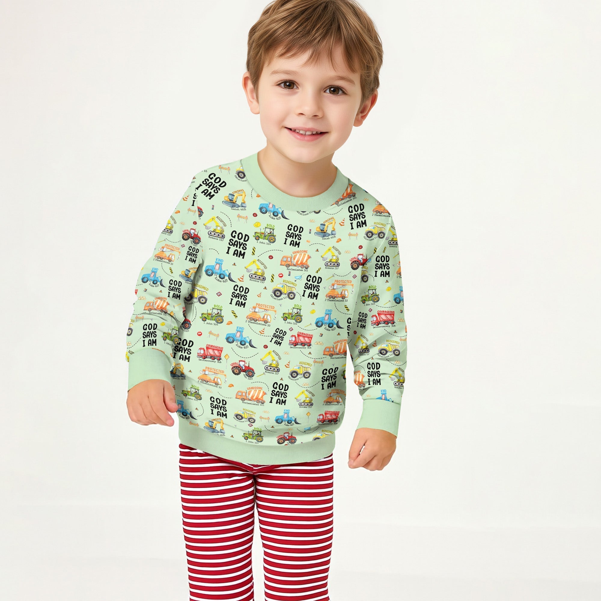 God Says I Am Boy Crewneck Sweatshirt - StazzyBaby