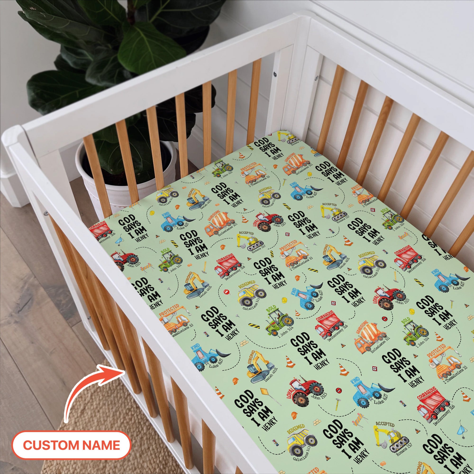 God Says I Am Boy Fitted Crib Sheet - StazzyBaby