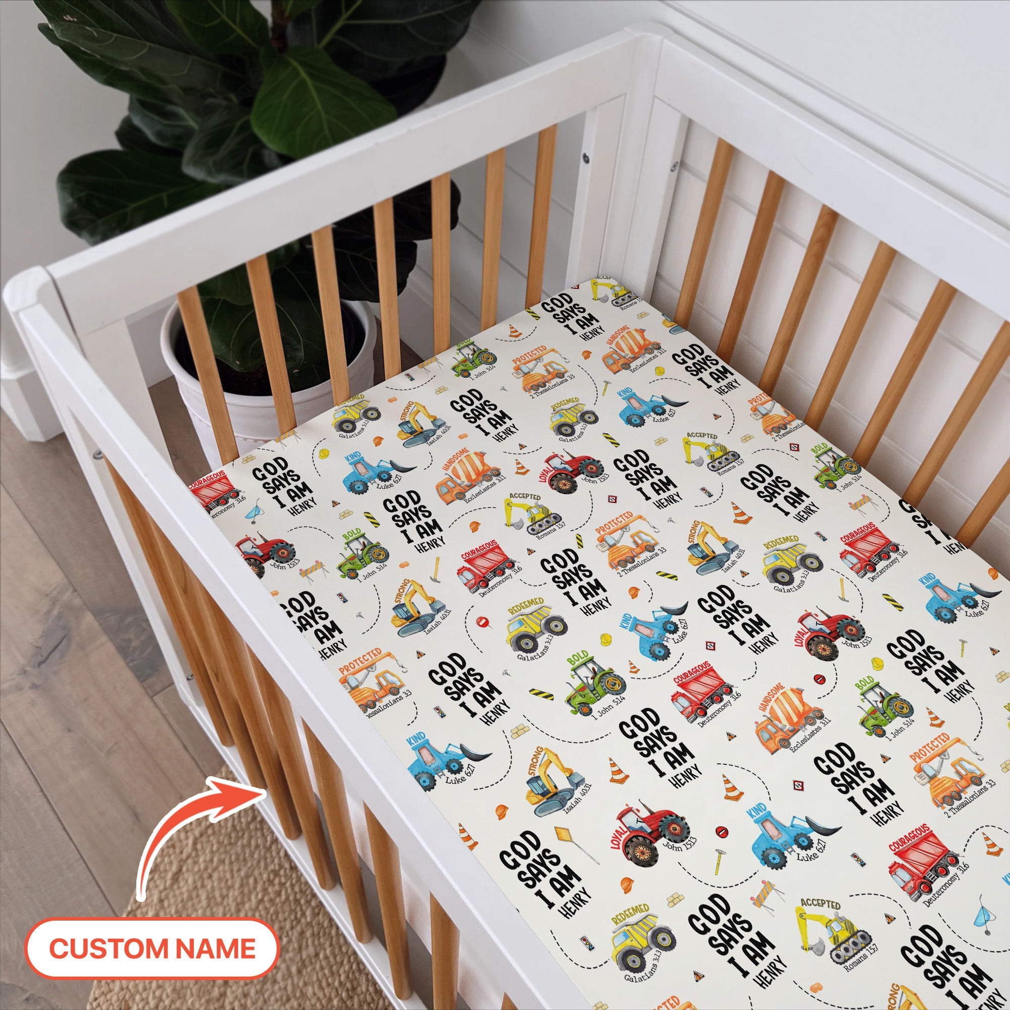 God Says I Am Boy Fitted Crib Sheet - StazzyBaby
