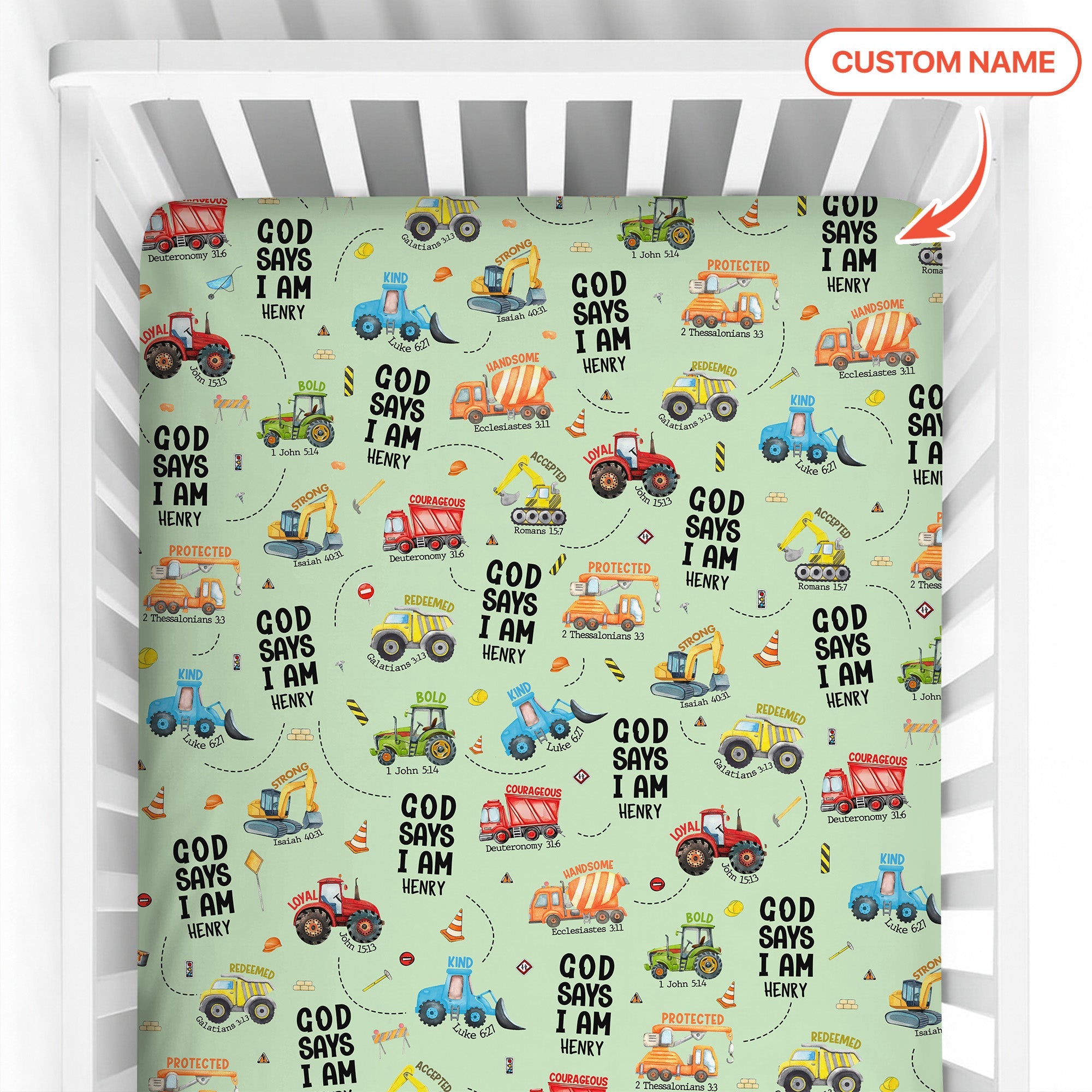 God Says I Am Boy Fitted Crib Sheet - StazzyBaby