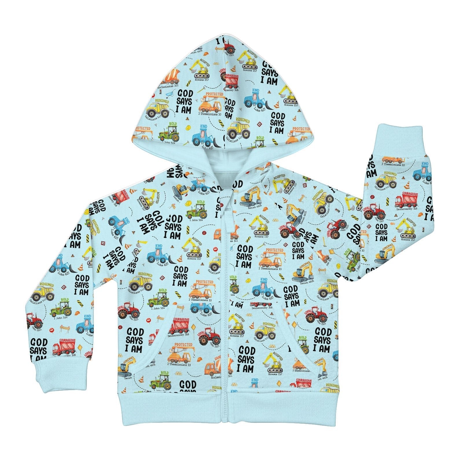 God Says I Am Boy Zip Hoodie - StazzyBaby