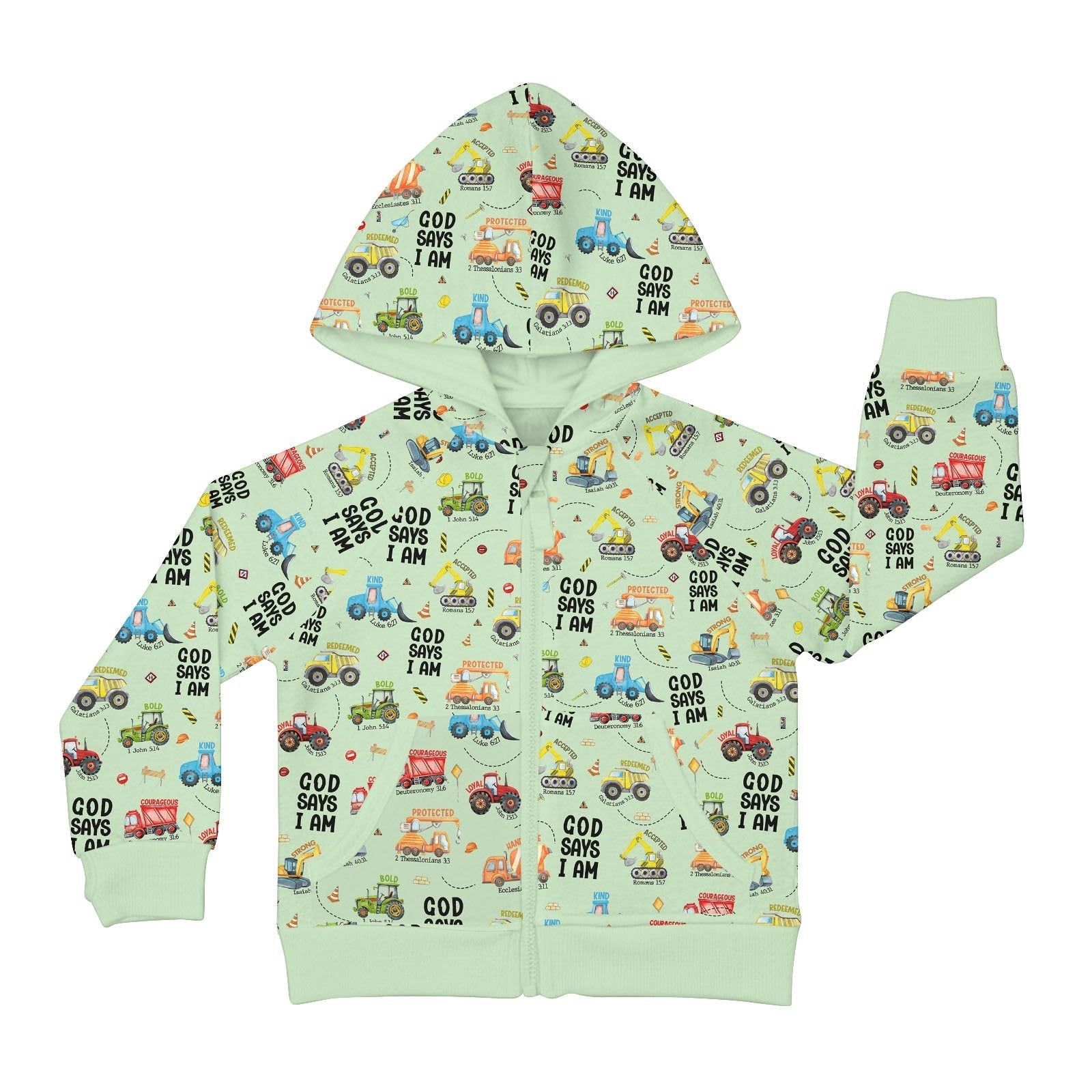 God Says I Am Boy Zip Hoodie - StazzyBaby