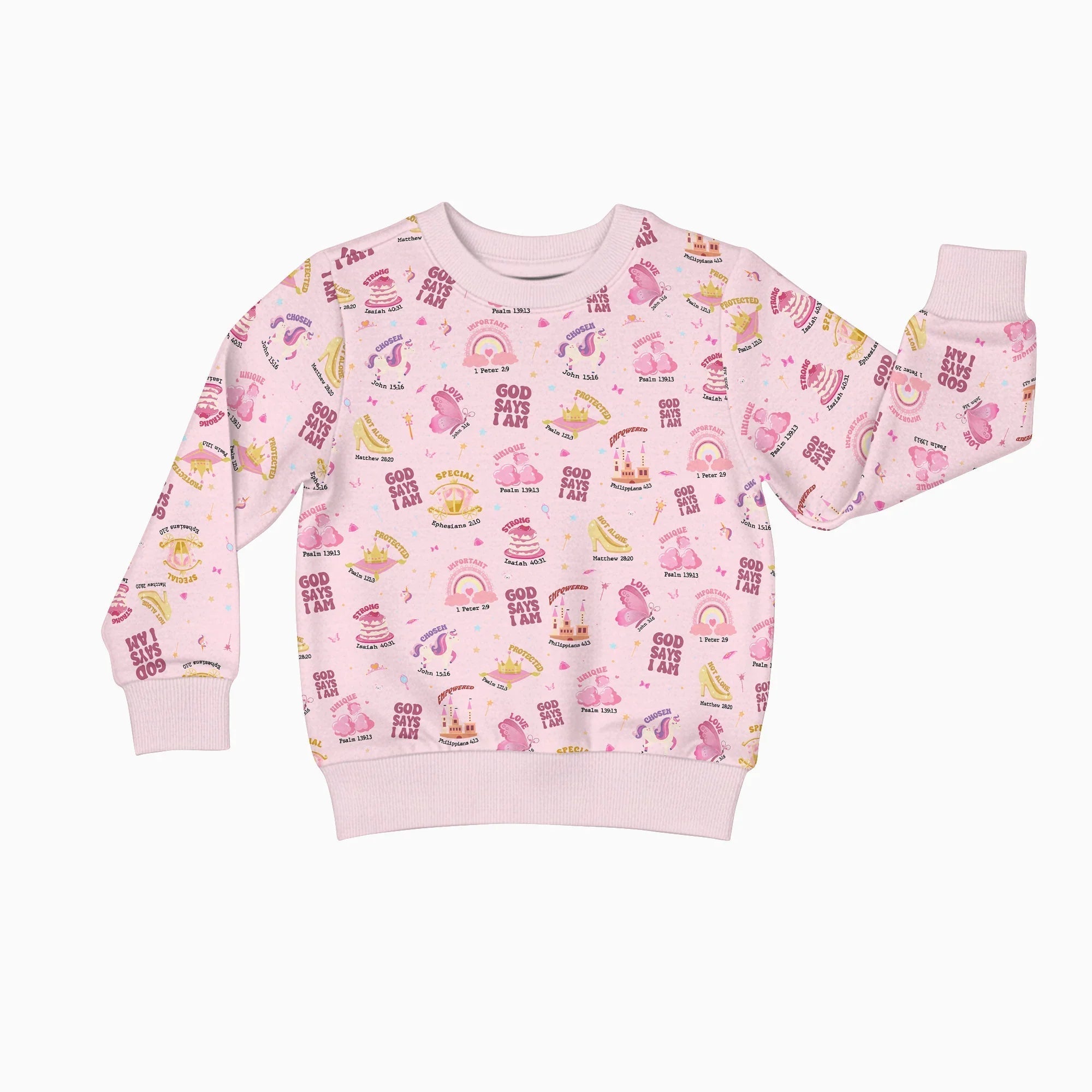 God Says I Am Girl Crewneck Sweatshirt - StazzyBaby