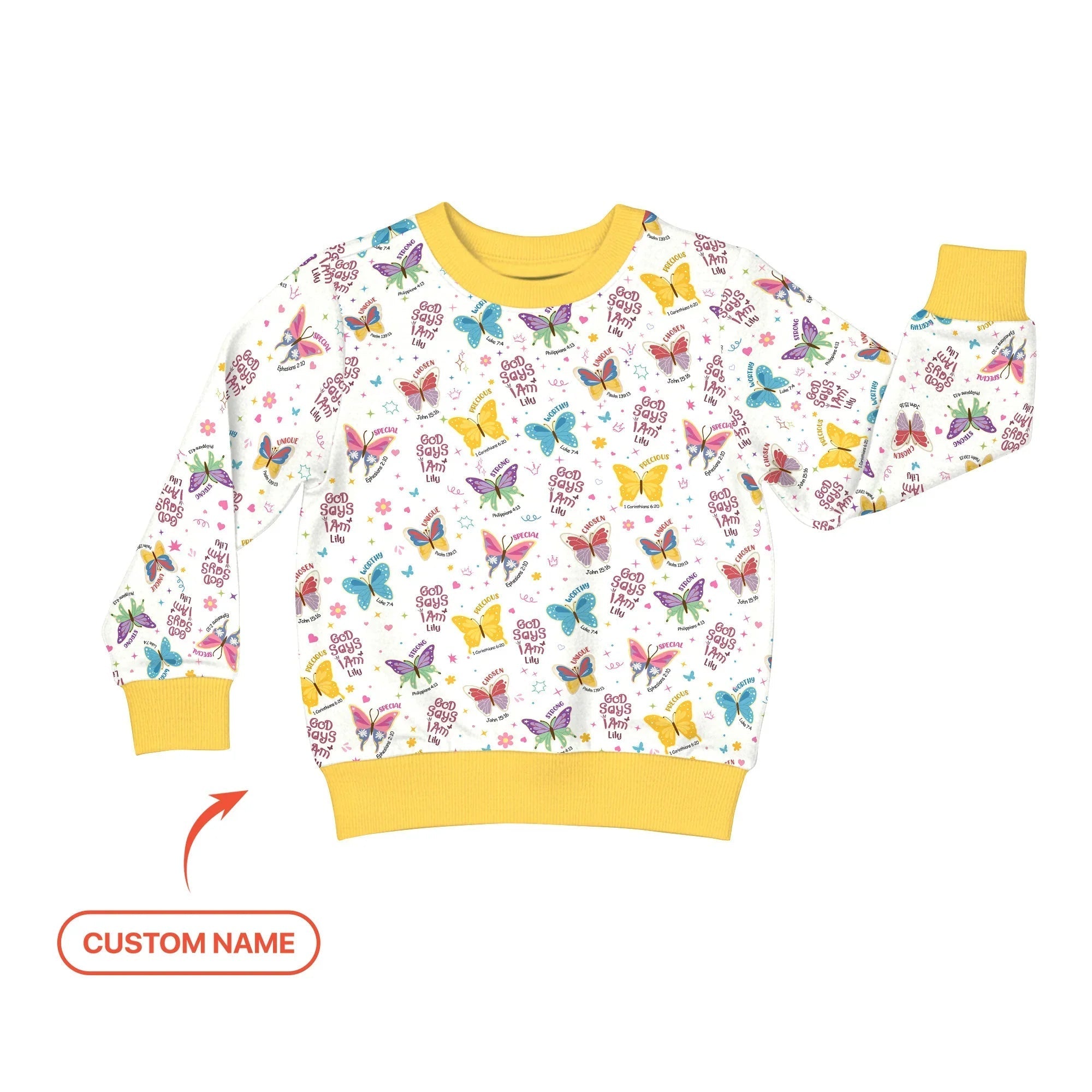 God Says I Am Girl Custom Name Crewneck Sweatshirt - StazzyBaby