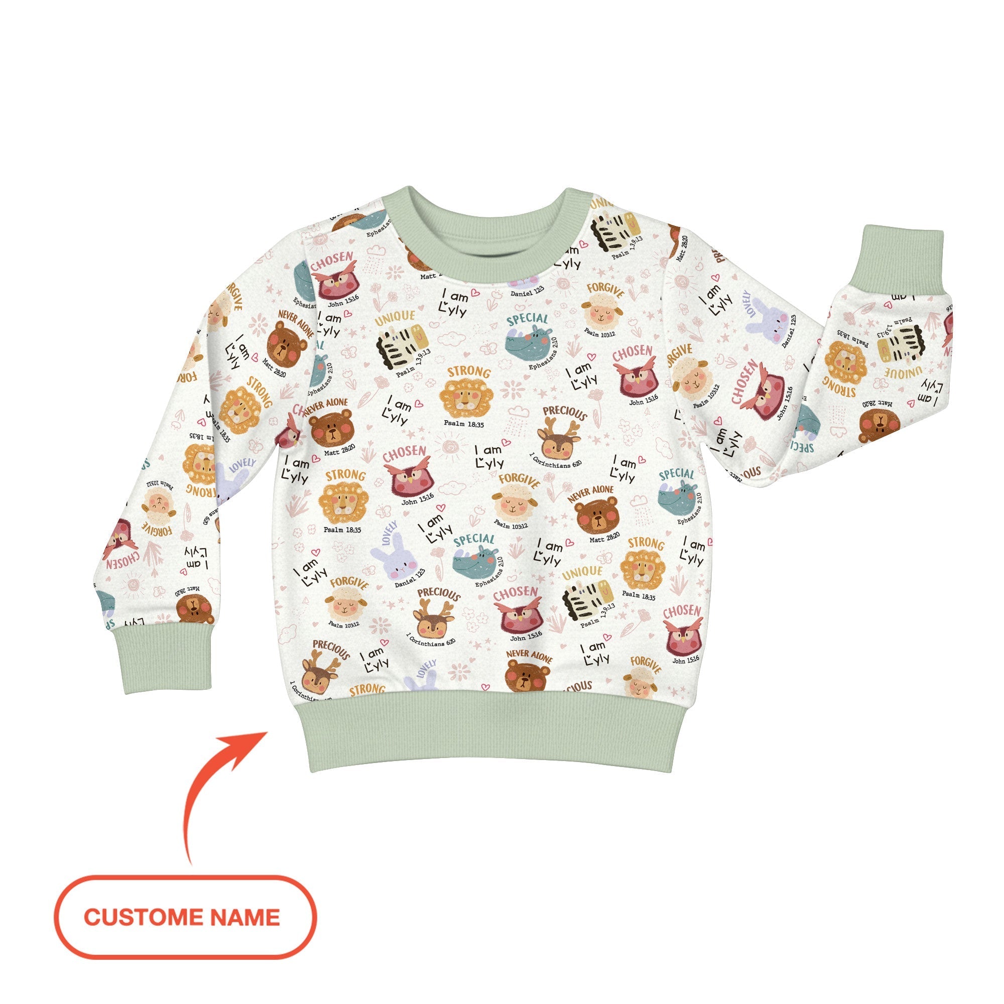 God’s Little Zoo Custom Name Crewneck Sweatshirt - StazzyBaby