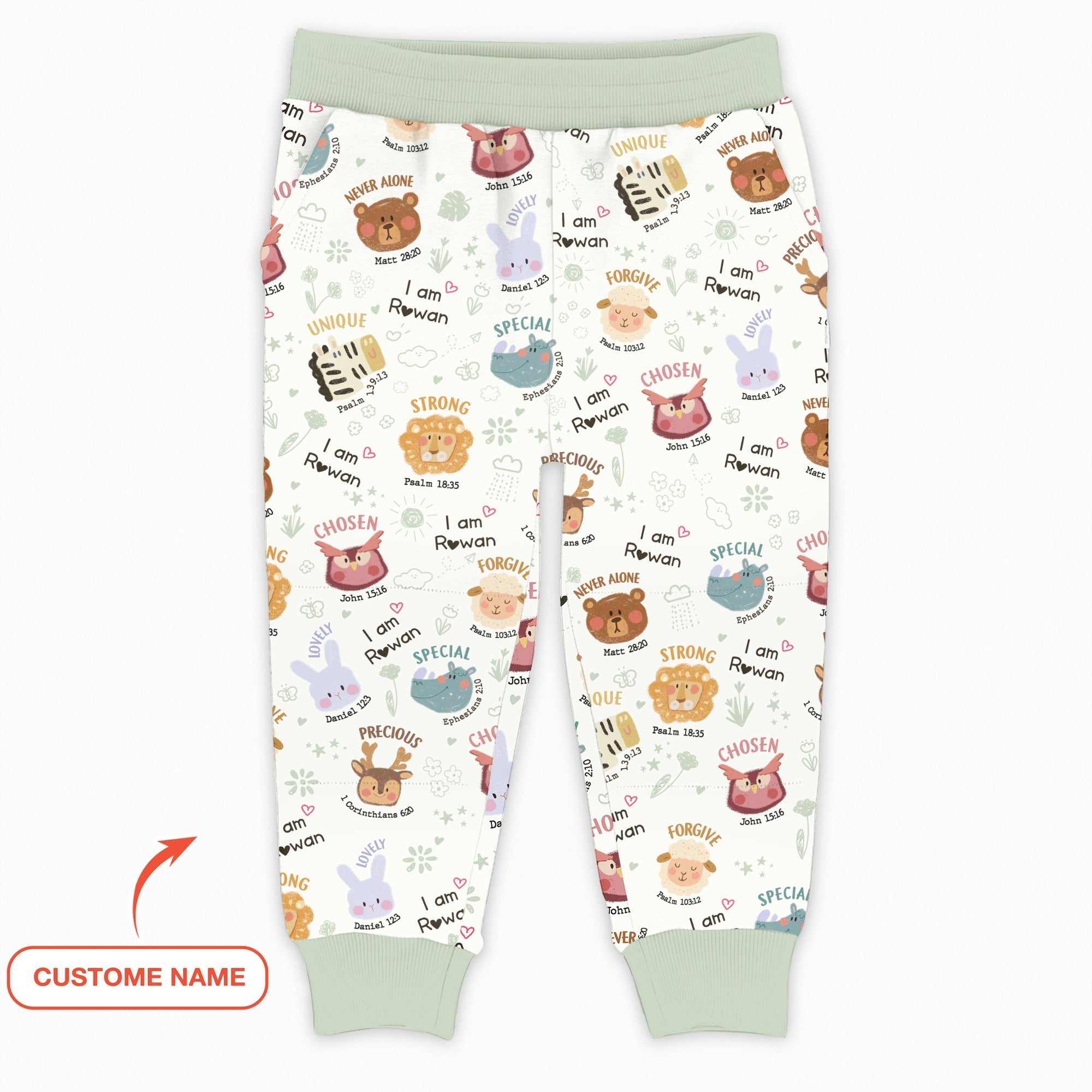 God’s Little Zoo Custom Name Jogger - StazzyBaby