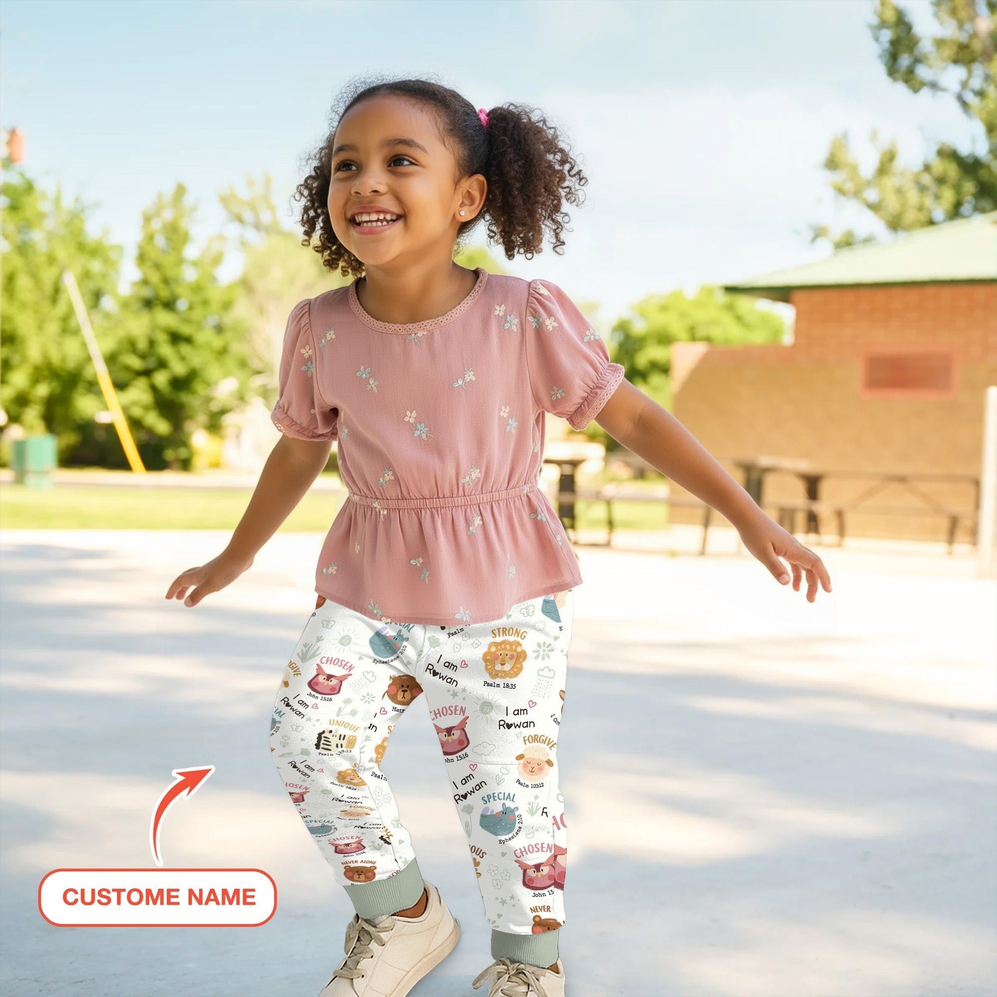 God’s Little Zoo Custom Name Jogger - StazzyBaby