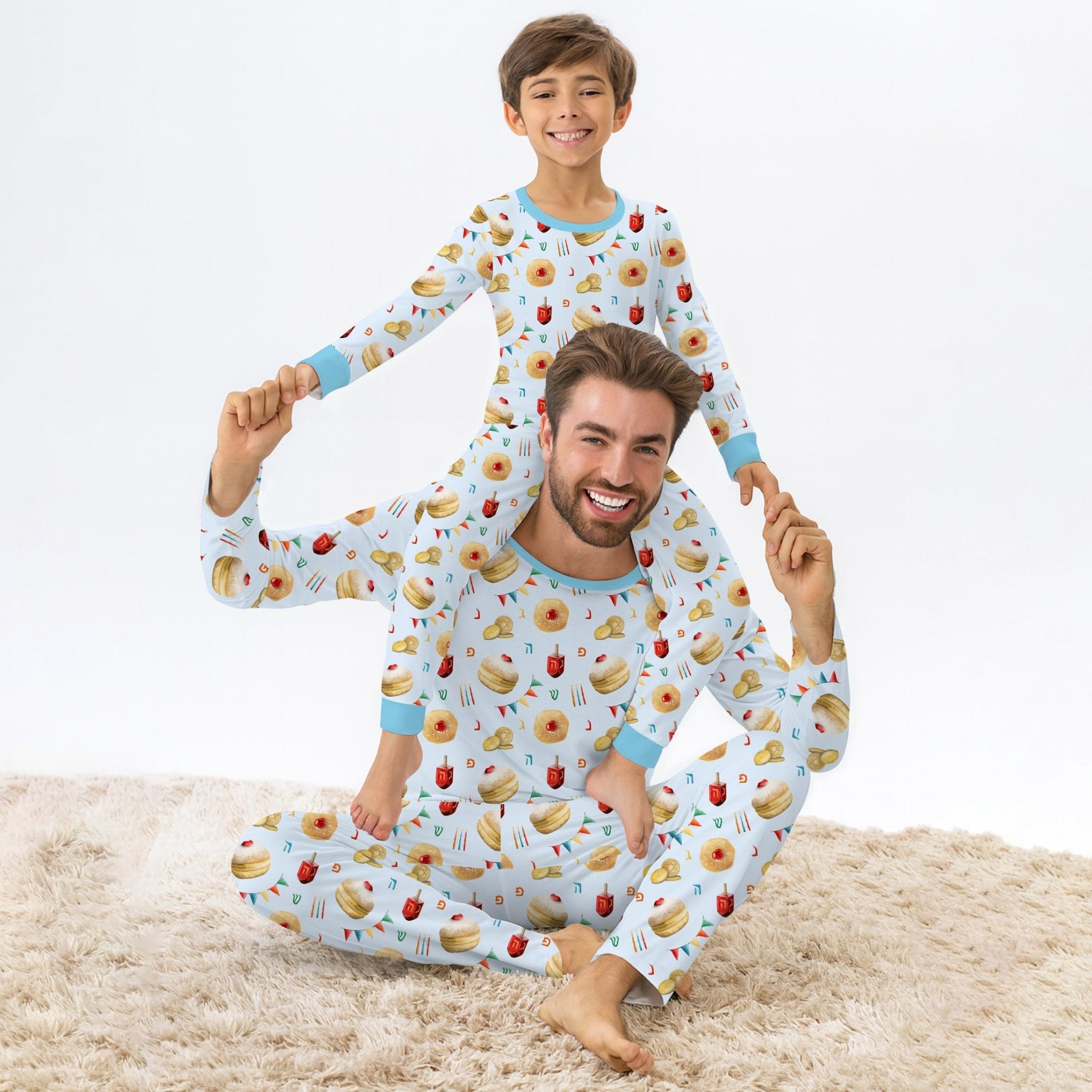 Hanukkah Donuts Men's Pajama Set - StazzyBaby