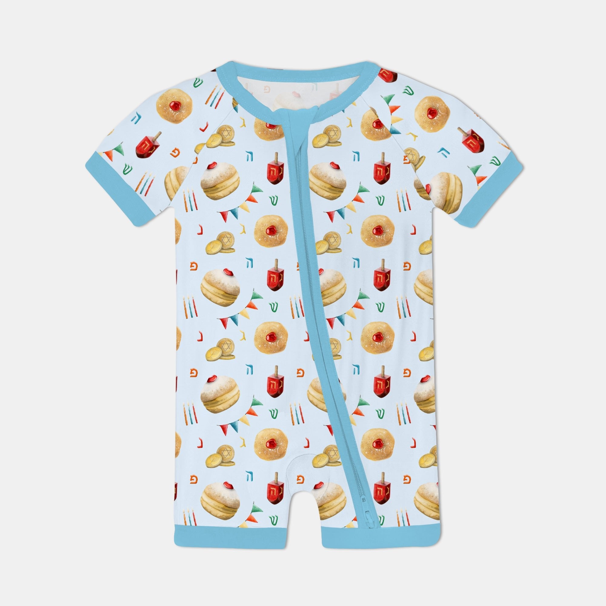 Hanukkah Donuts Shorty Zippy - StazzyBaby