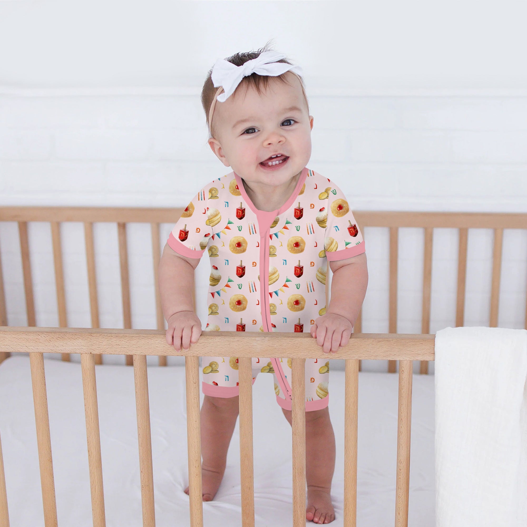 Hanukkah Donuts Shorty Zippy - StazzyBaby